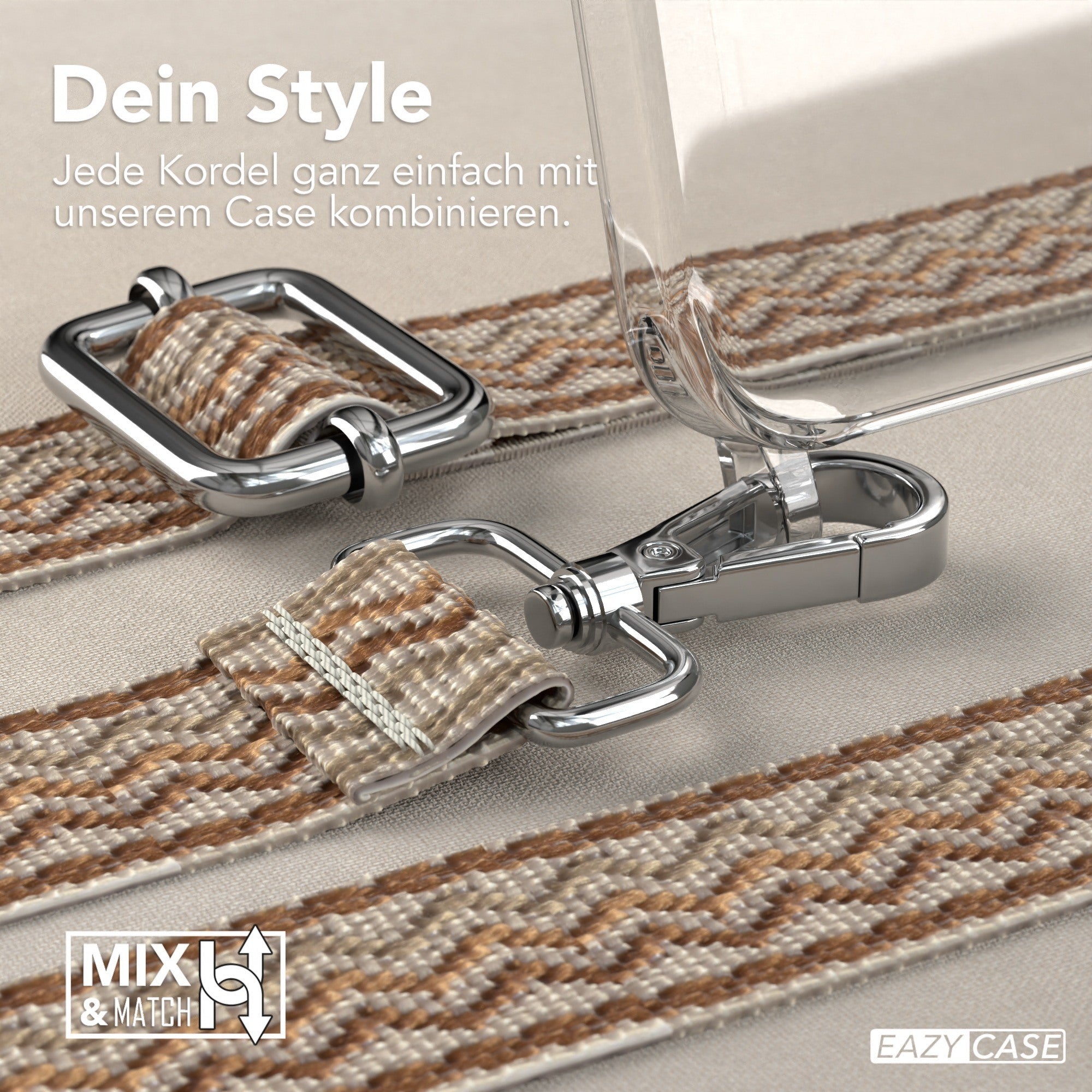 iPhone 15 Pro Max Handykette mit verstellbarem Boho Band Set