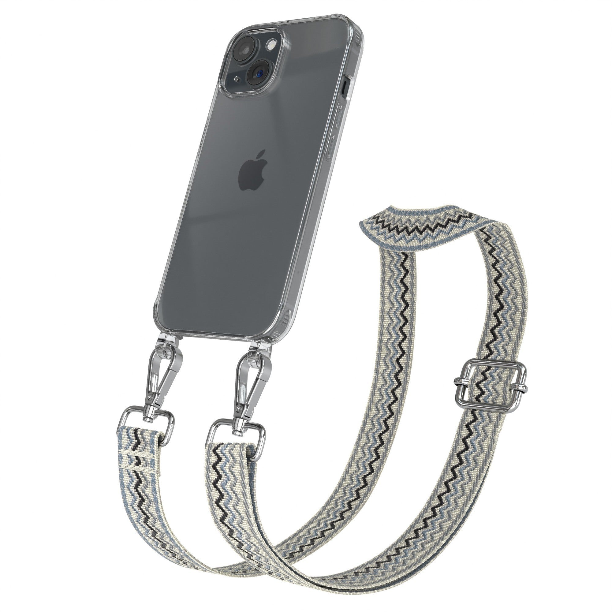 iPhone 15 Handykette mit verstellbarem Boho Band Tragegurt