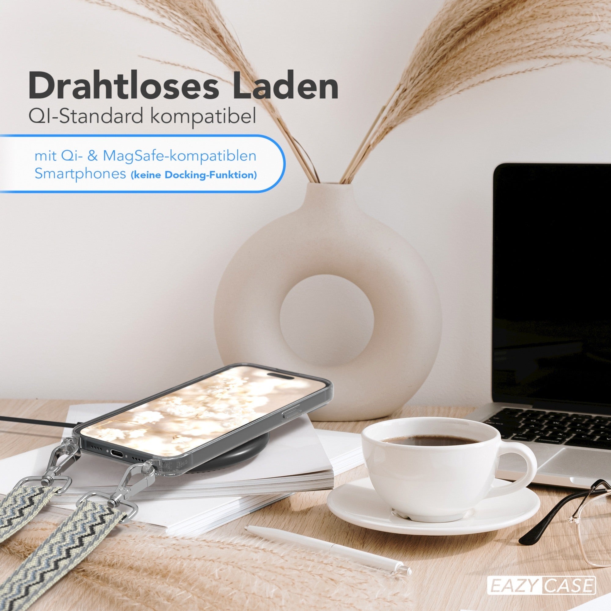 iPhone 15 Plus Handykette mit Boho Band von EAZY CASE
