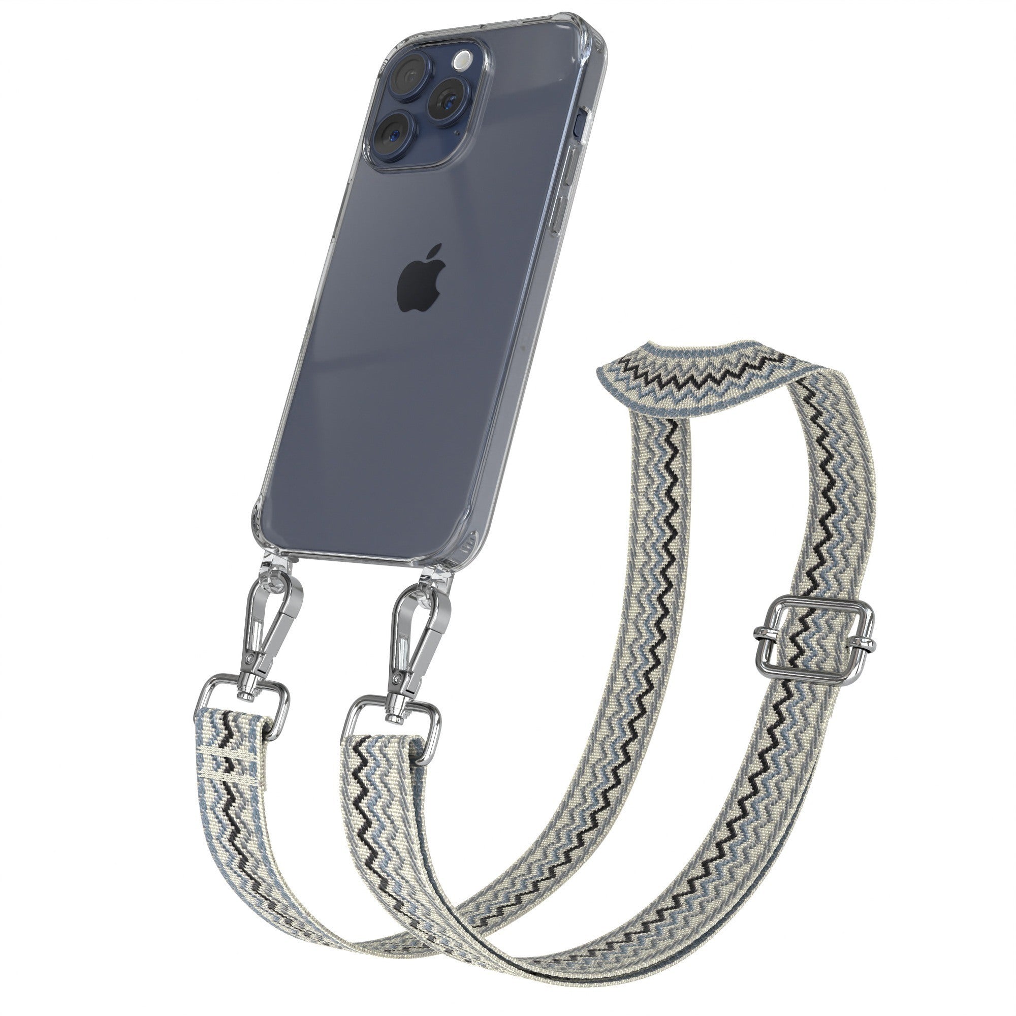 iPhone 15 Pro Max Handykette mit verstellbarem Boho Band Set