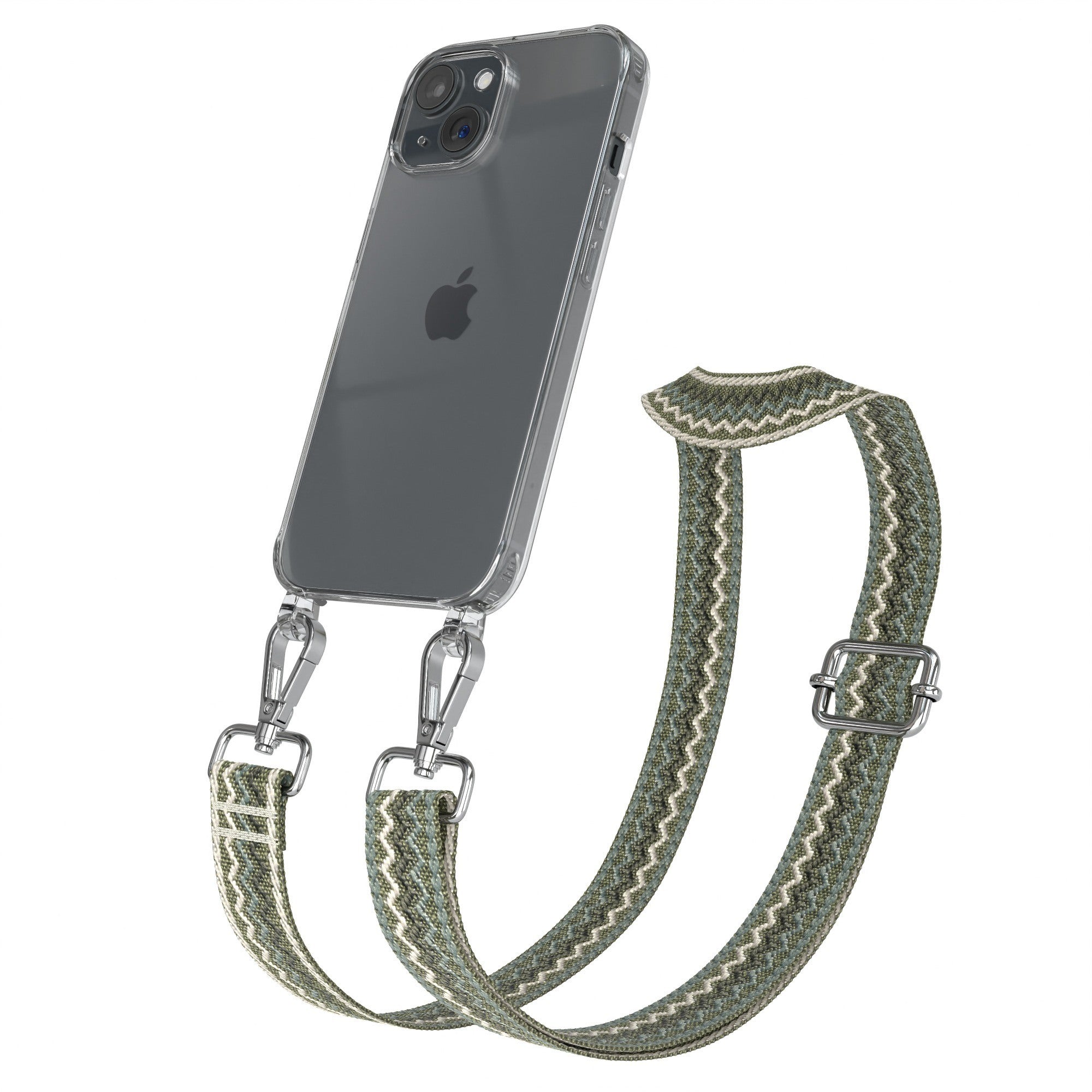 iPhone 15 Handykette mit verstellbarem Boho Band Tragegurt