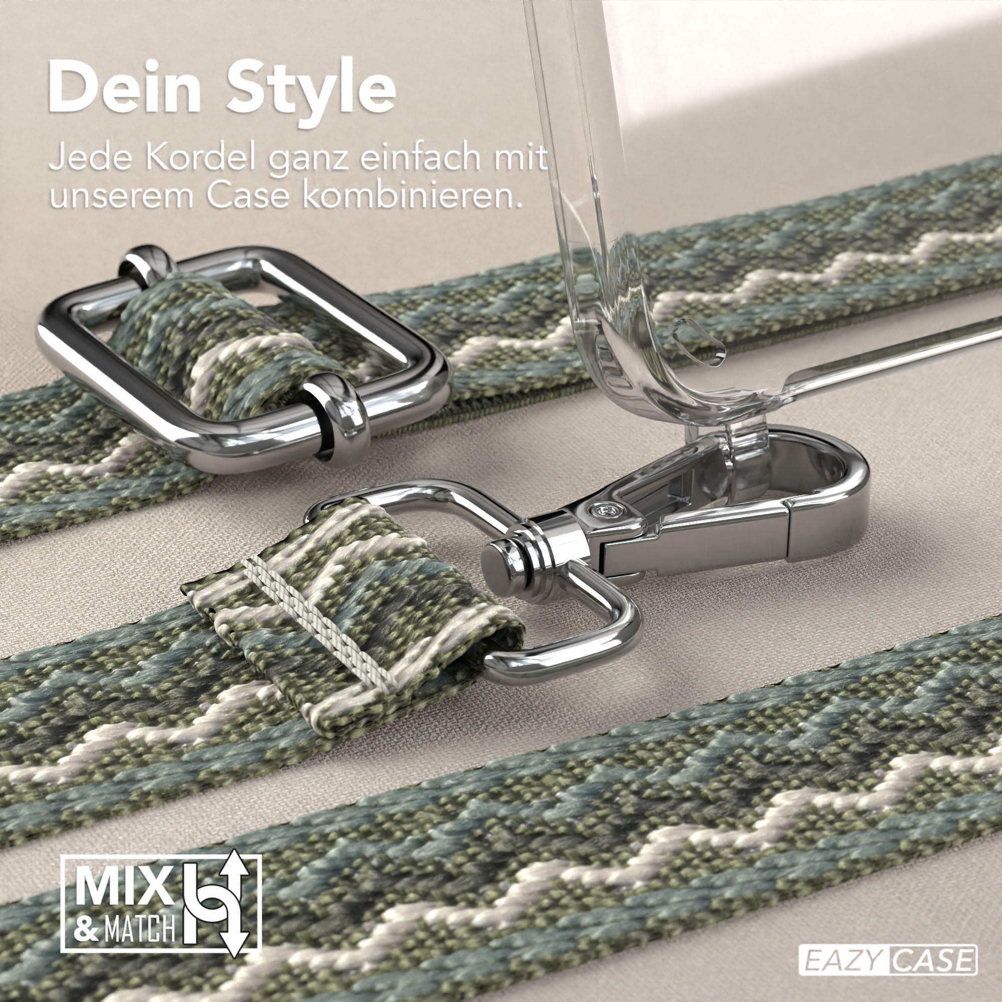 Samsung Galaxy S25 Plus Handykette mit verstellbarem Boho Trageriemen Set