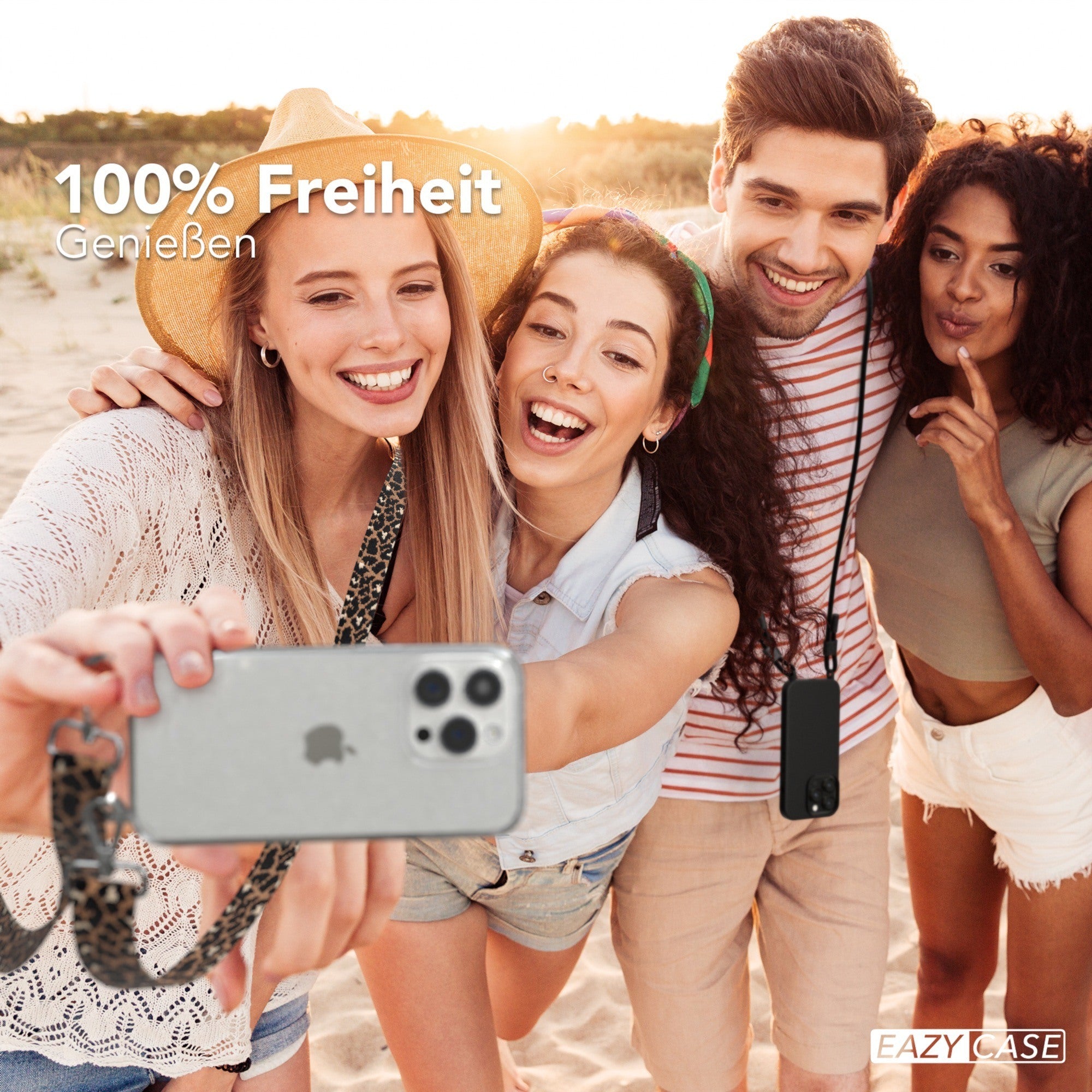 iPhone 15 Pro Handykette mit verstellbarem Boho Band von EAZY CASE