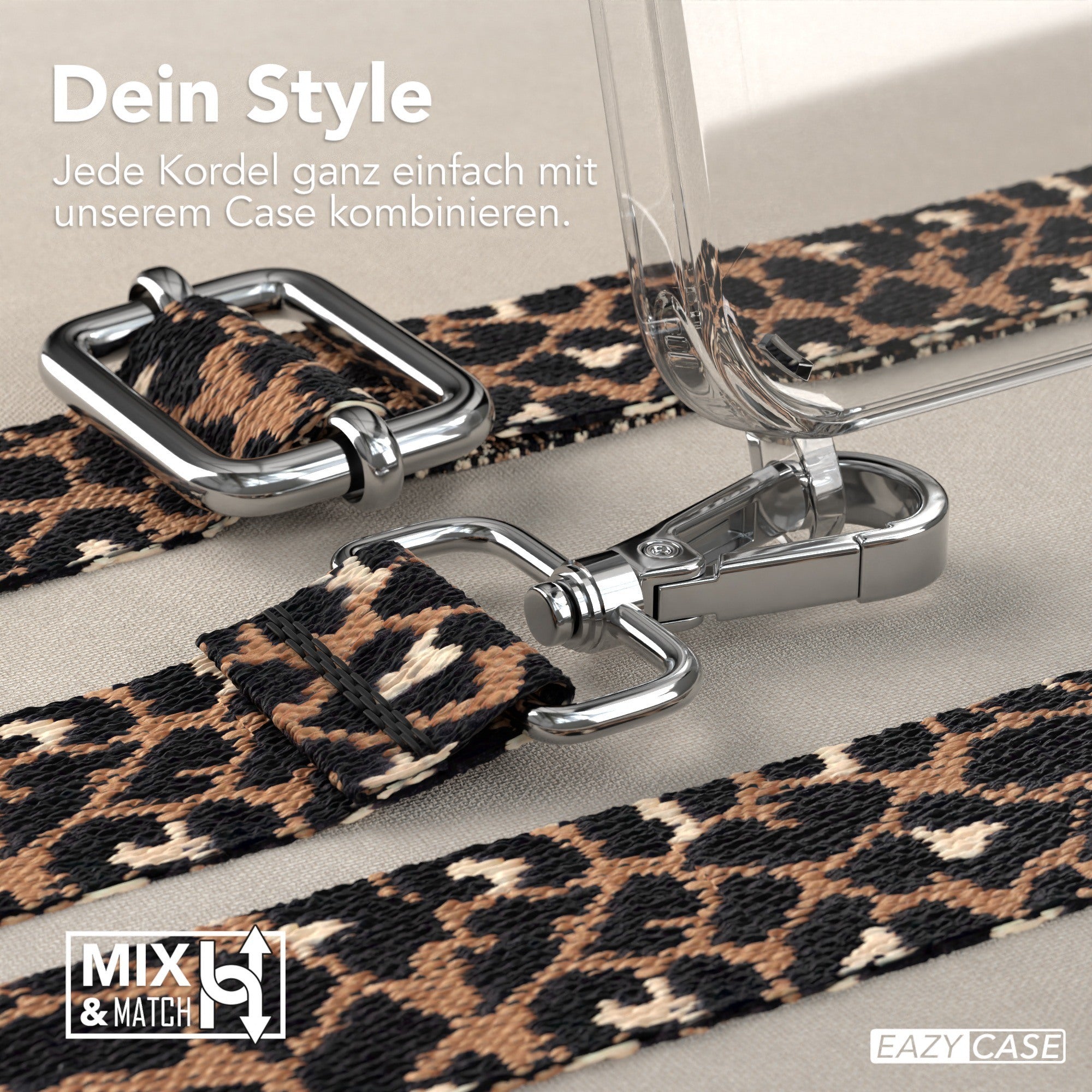 iPhone 15 Pro Handykette mit verstellbarem Boho Band von EAZY CASE
