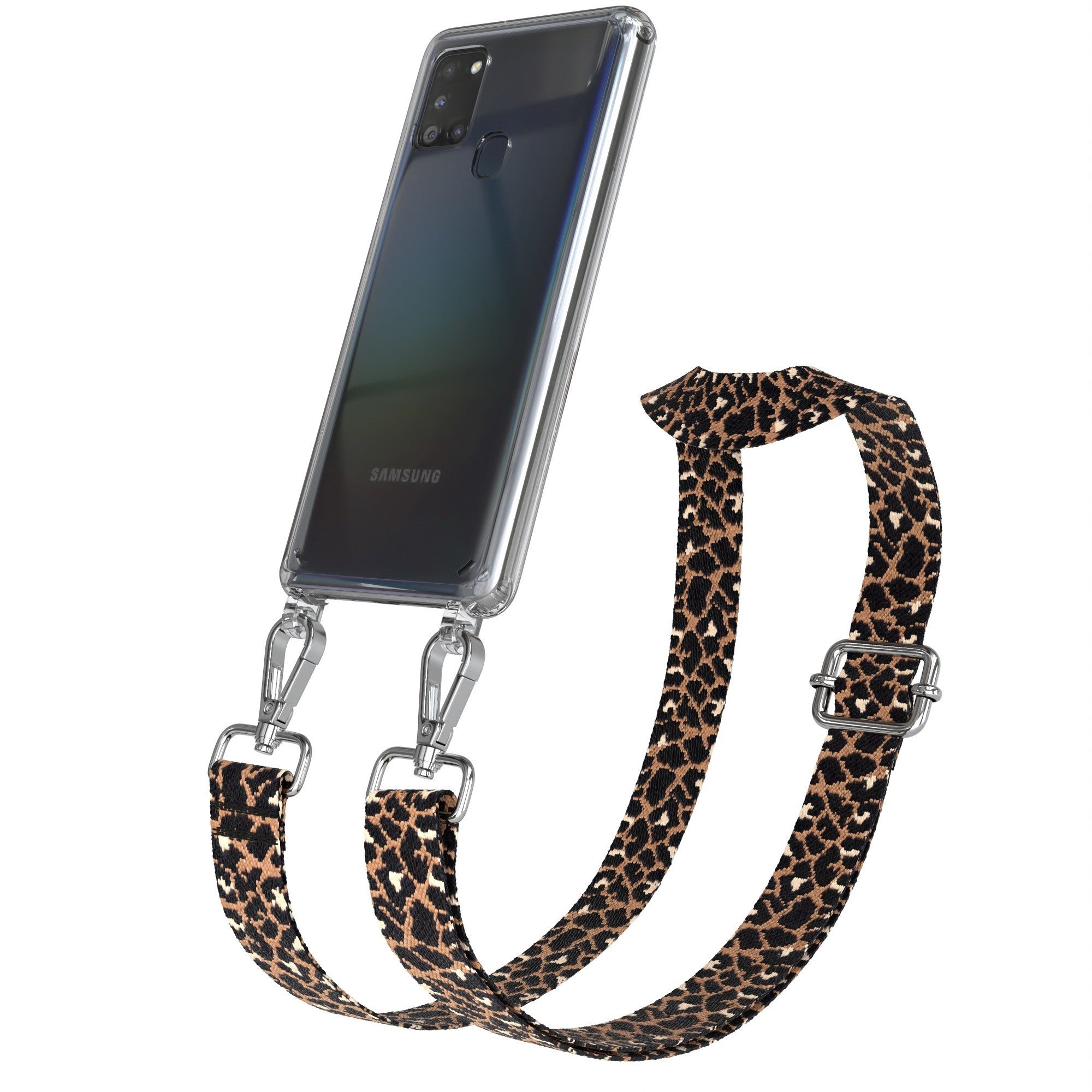 Samsung Galaxy A21s Handykette mit verstellbarem Boho Band zum Umhängen