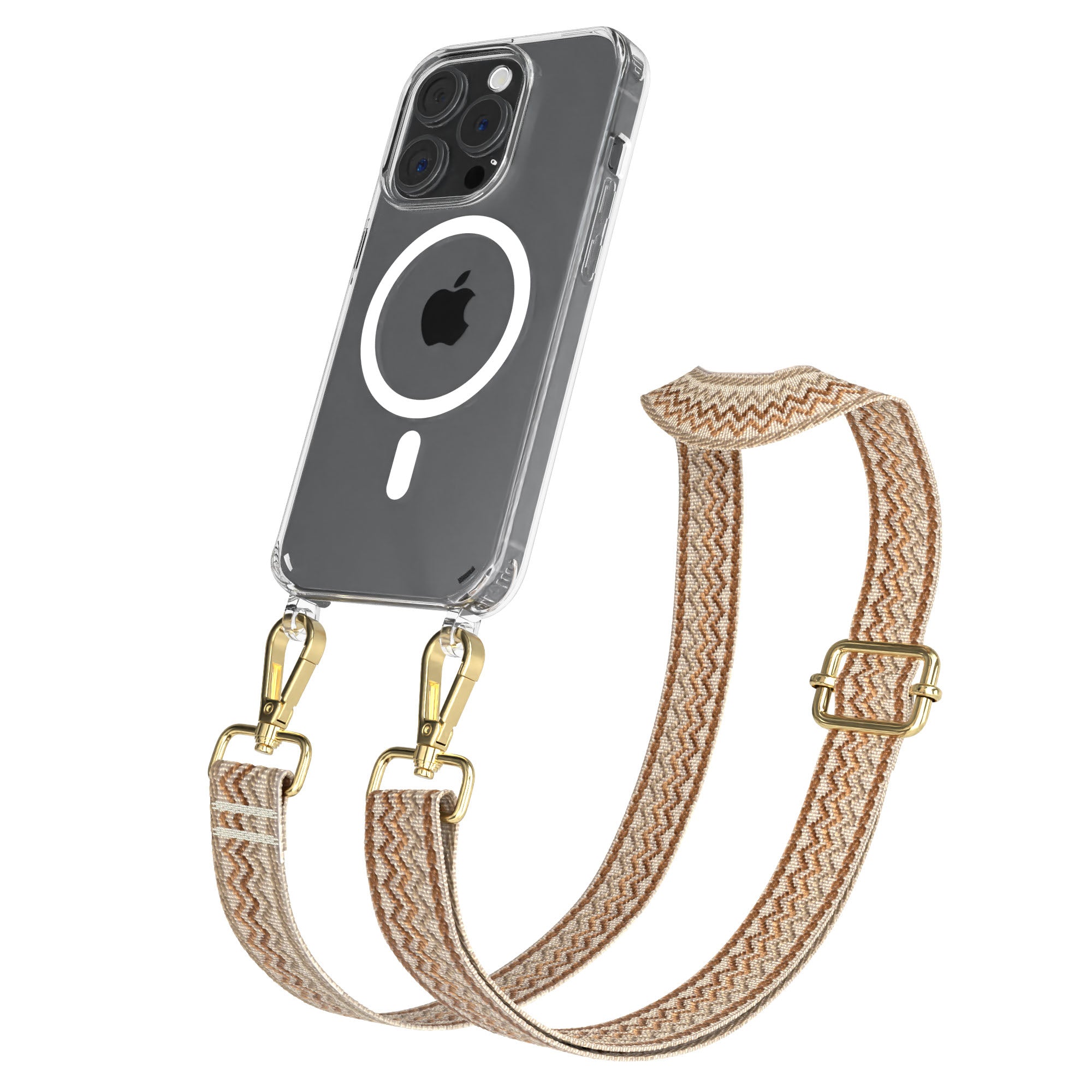 Apple iPhone 15 Pro Handykette MagSafe mit Boho Band EAZY CASE Neck Strap