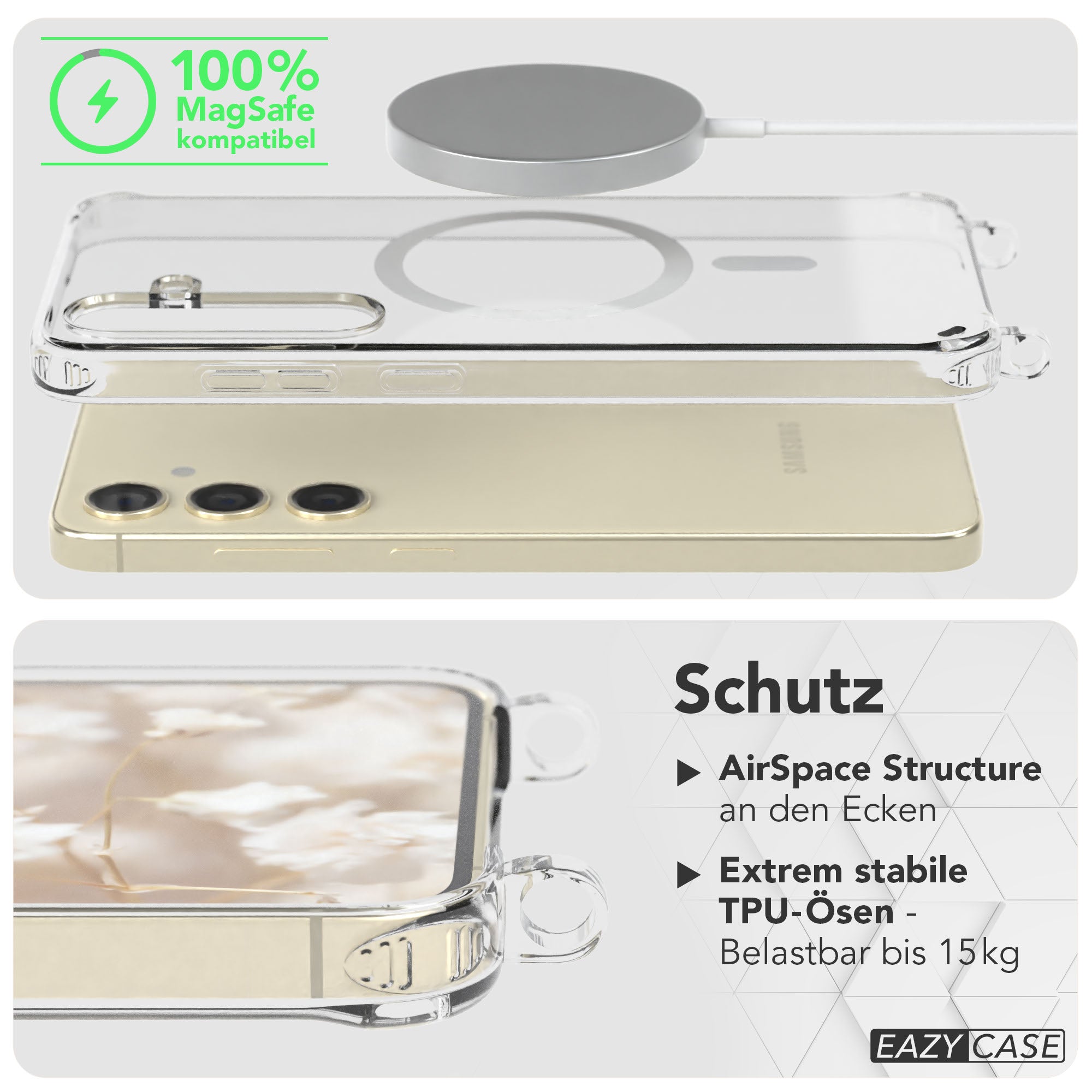 Samsung Galaxy S24 Plus Handykette MagSafe Boho Band verstellbar EAZY CASE