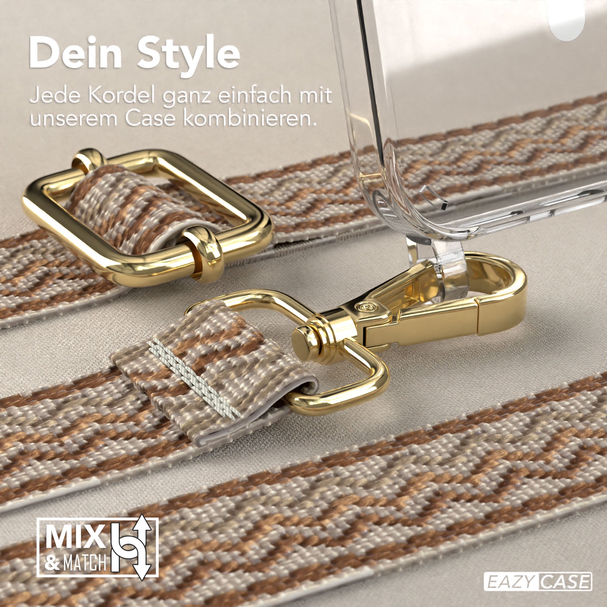 iPhone 16 MagSafe Handykette mit verstellbarem Boho Trageriemen von EAZY CASE