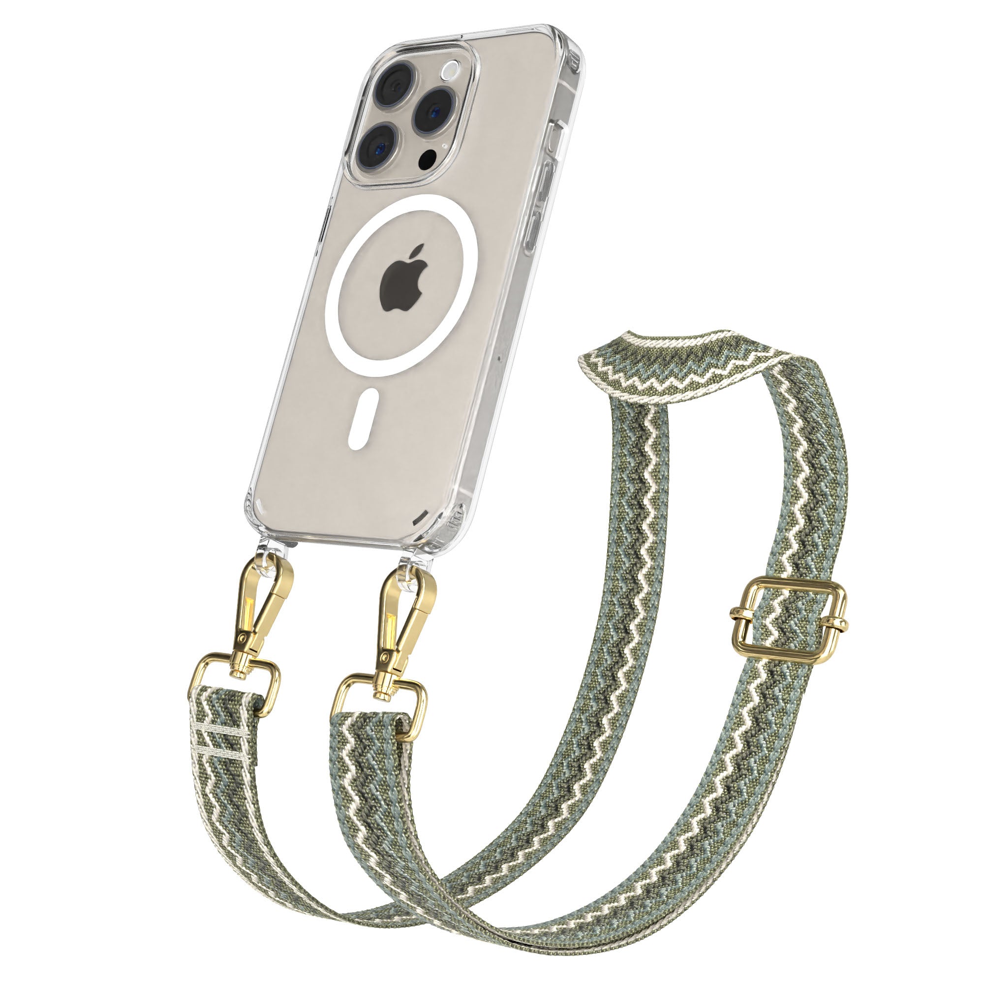 Apple iPhone 15 Pro Handykette MagSafe mit Boho Band EAZY CASE Neck Strap