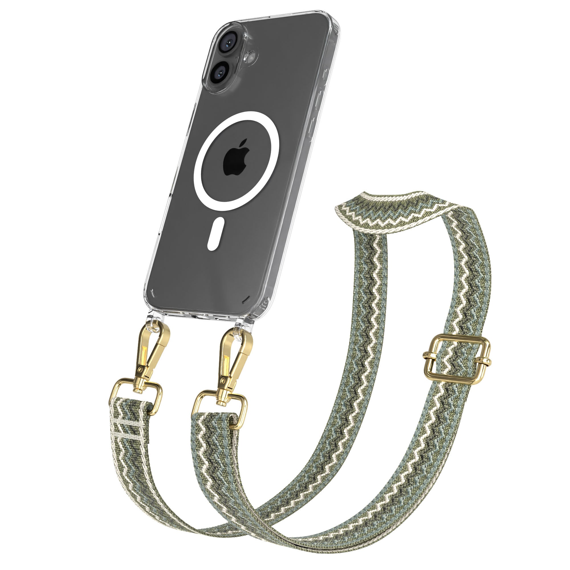 iPhone 16 Plus MagSafe Handykette mit Boho Band Set EAZY CASE