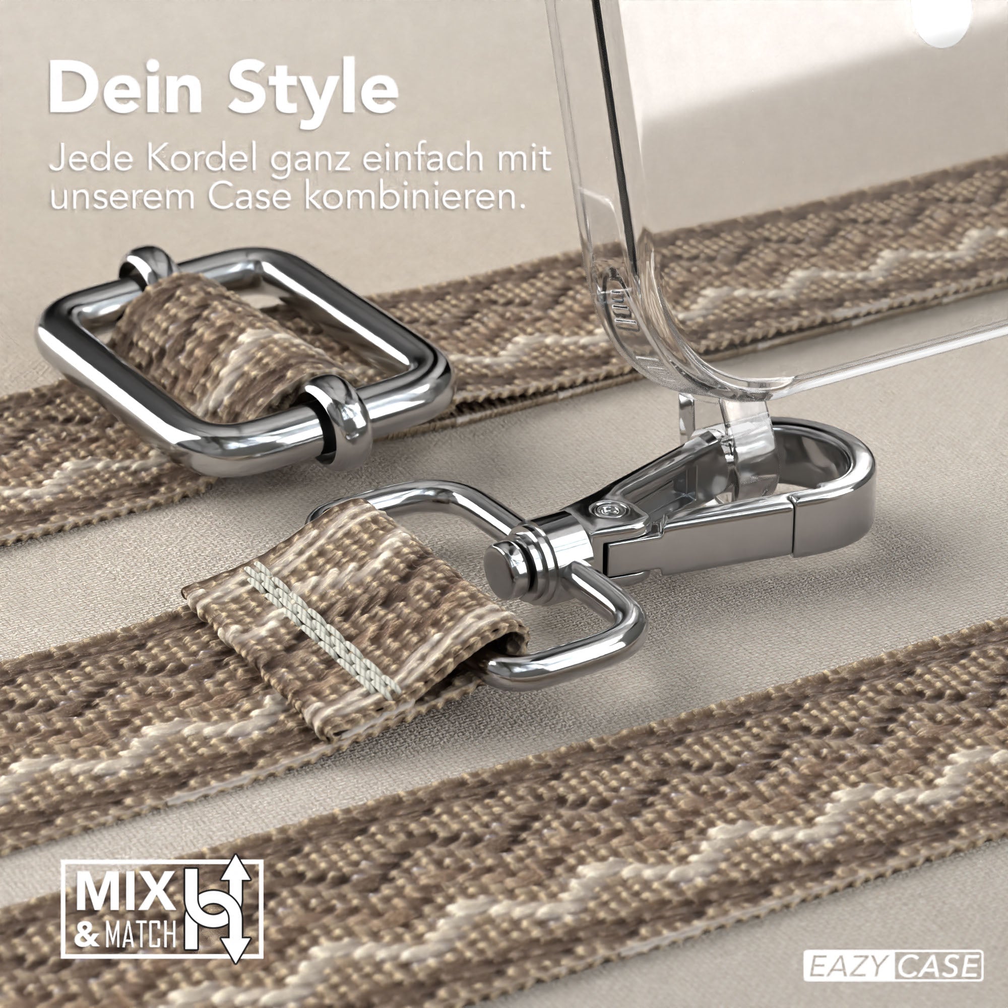 iPhone 15 MagSafe Handykette mit Boho Band verstellbar