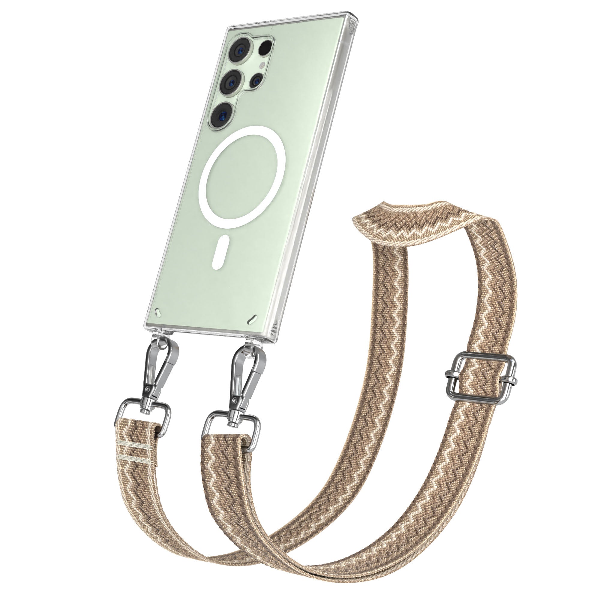 Samsung Galaxy S24 Ultra Handykette mit MagSafe Halterung und Boho Band