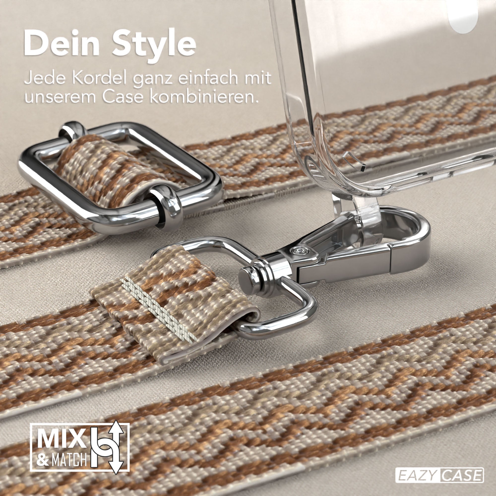 iPhone 16 MagSafe Handykette mit verstellbarem Boho Trageriemen von EAZY CASE