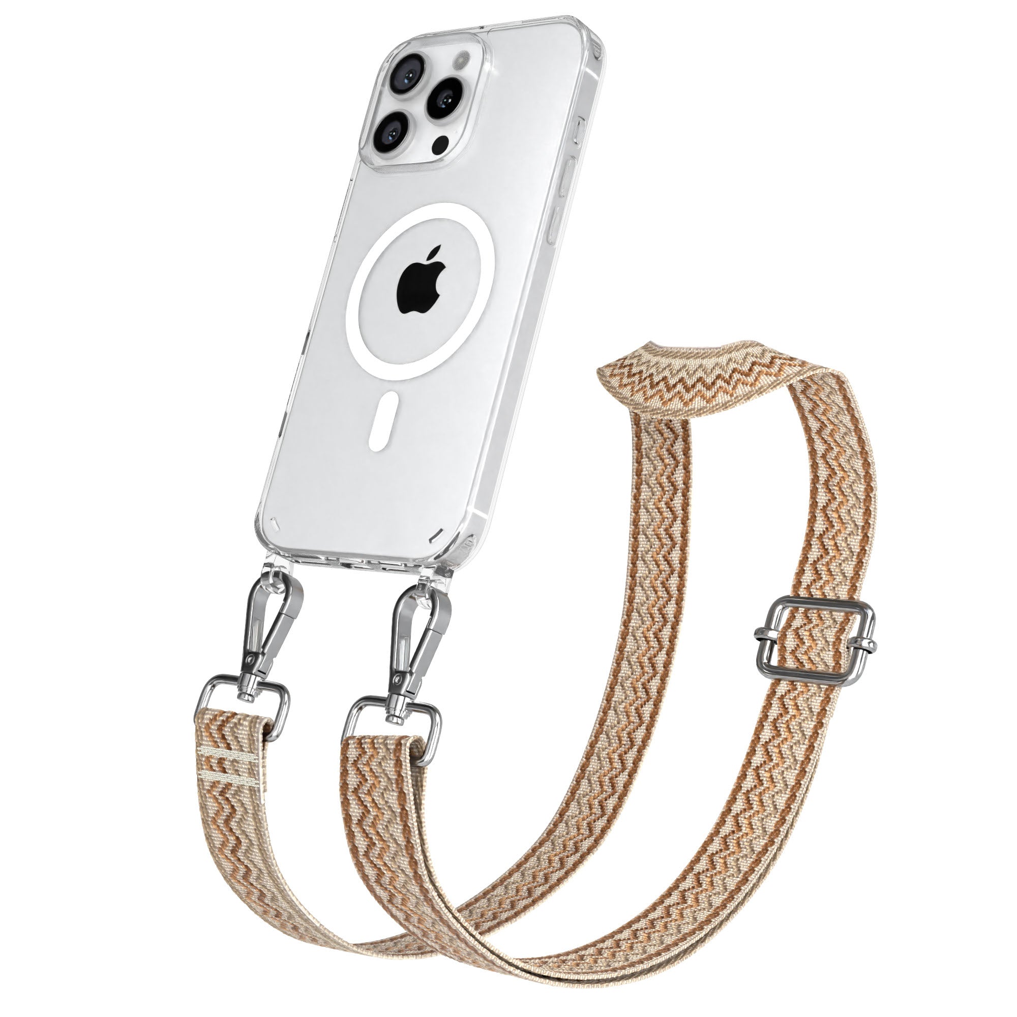 iPhone 16 Pro Max Handykette mit MagSafe Boho Band verstellbar