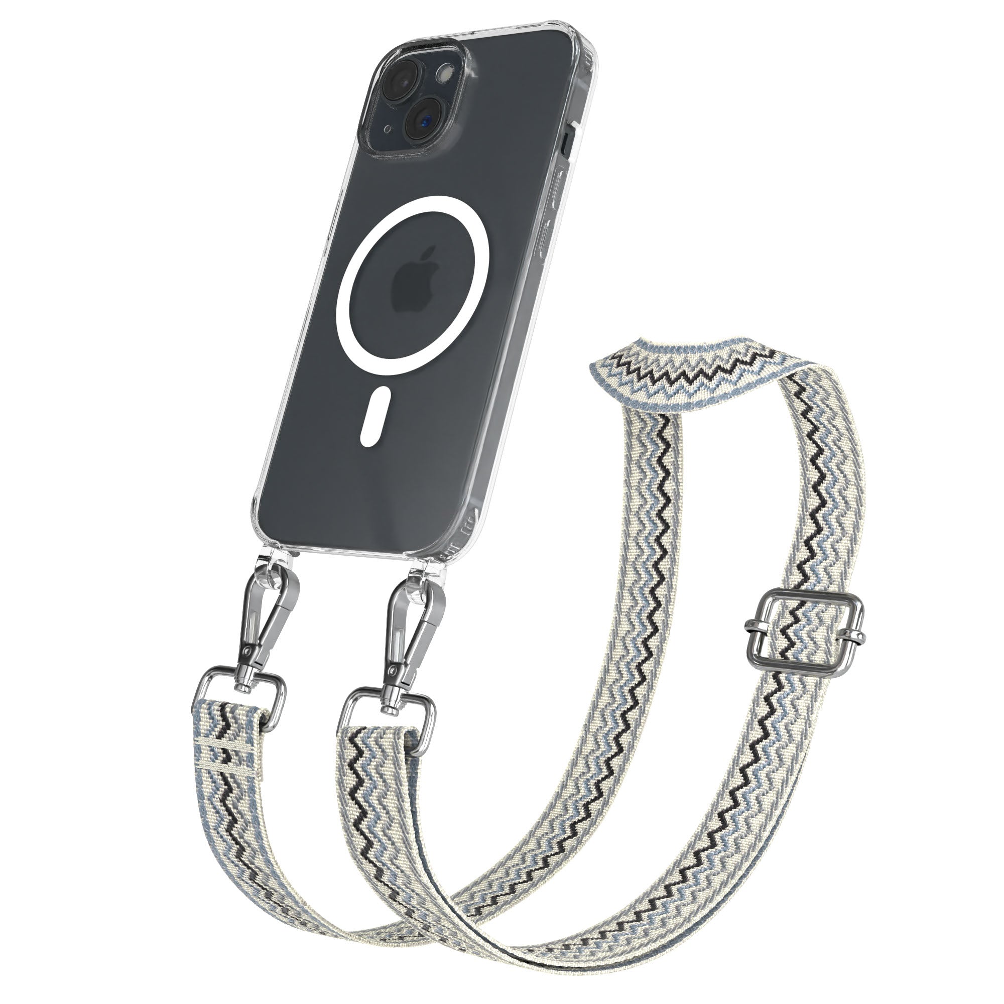 iPhone 15 MagSafe Handykette mit Boho Band verstellbar
