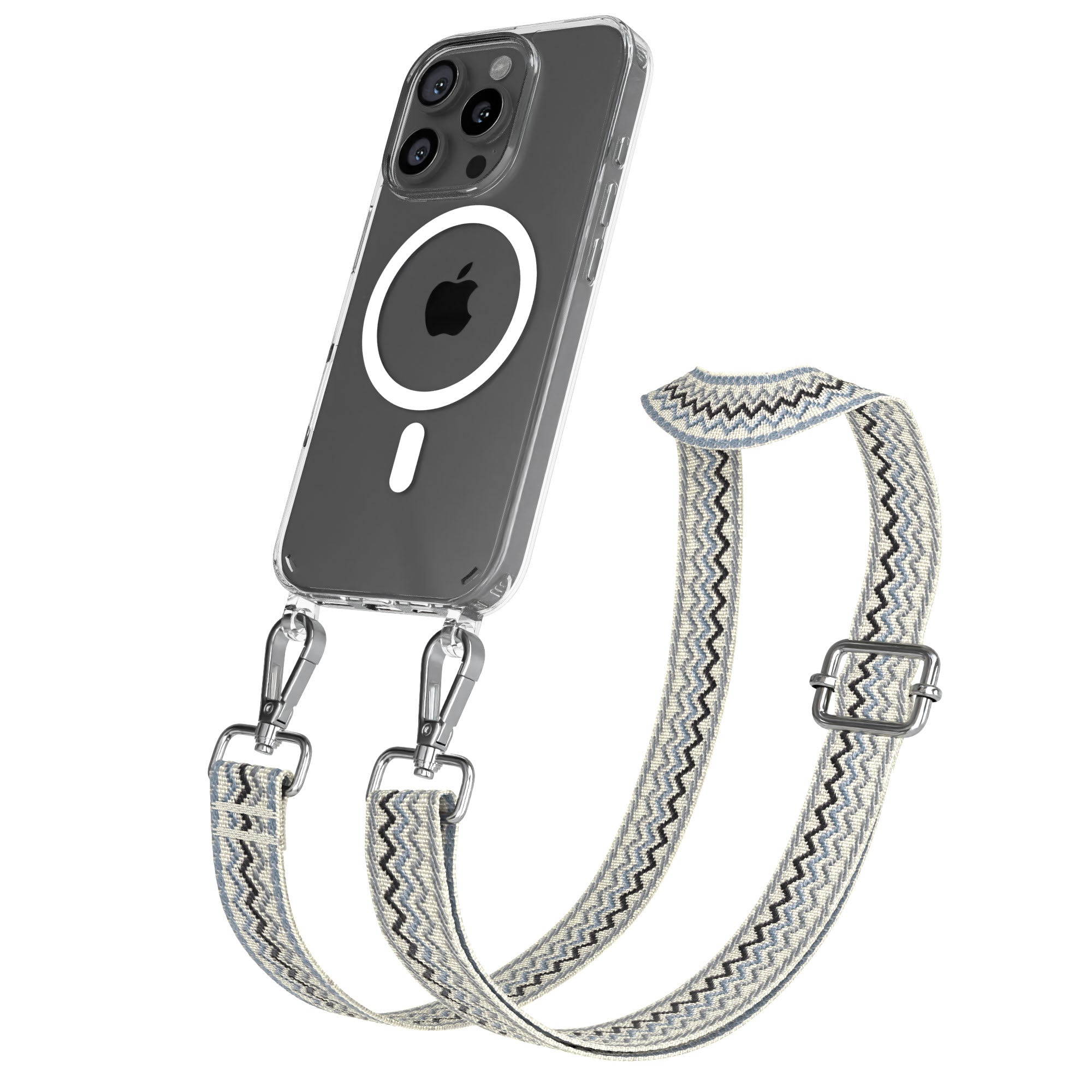 iPhone 16 Pro MagSafe Handykette mit Boho Band verstellbar
