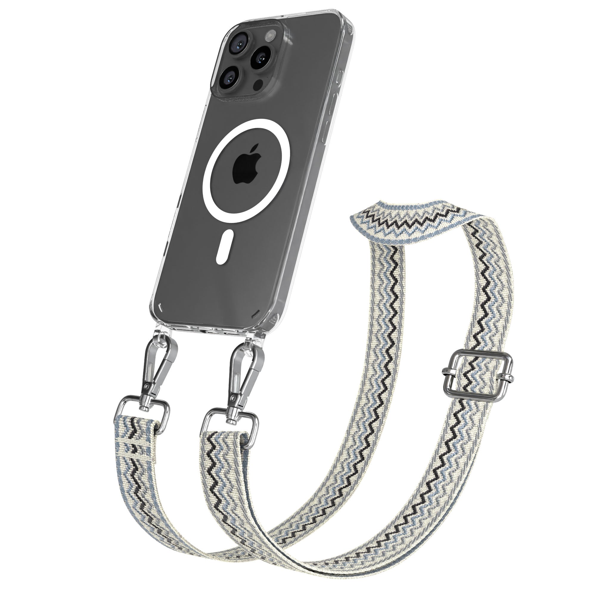iPhone 16 Pro Max Handykette mit MagSafe Boho Band verstellbar