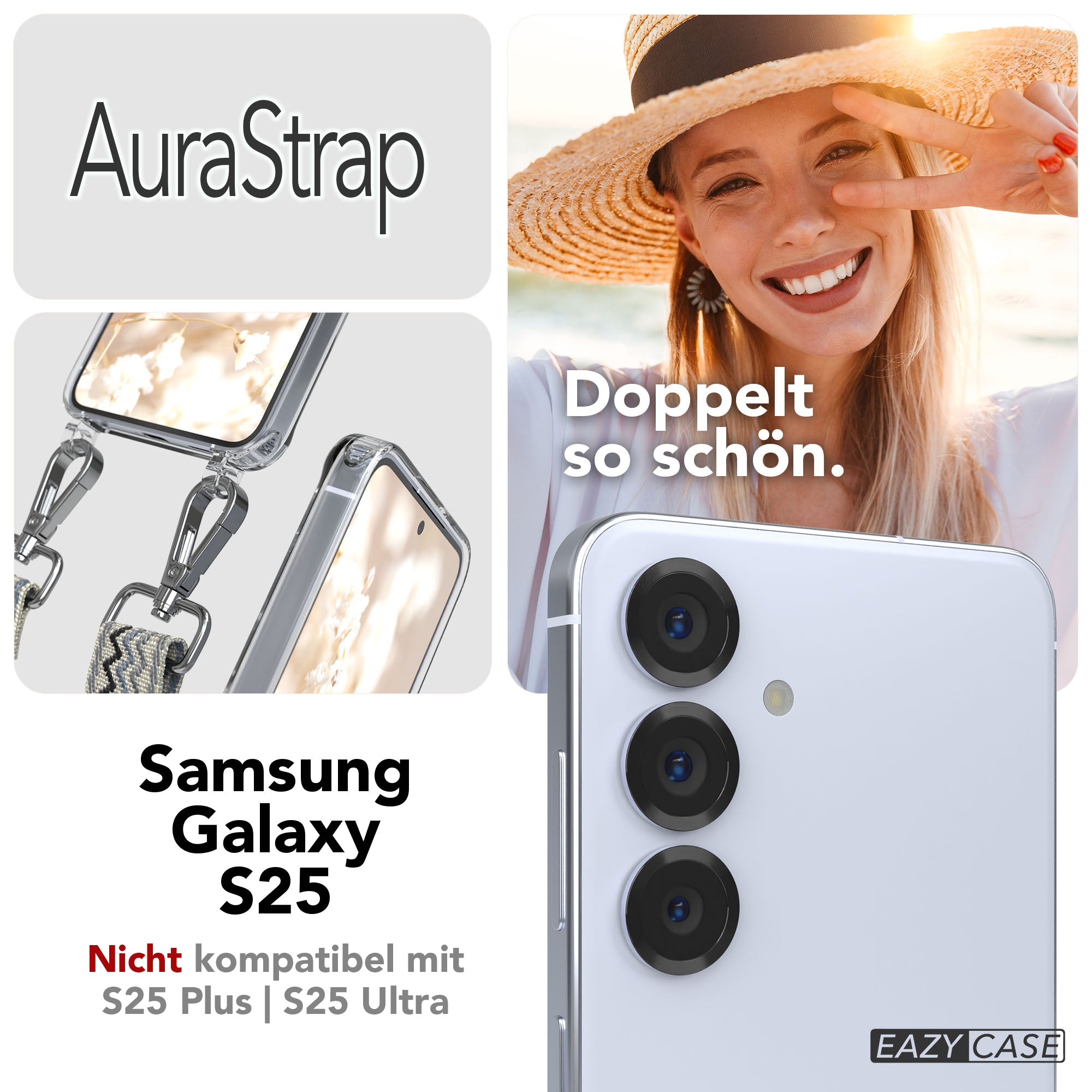Samsung Galaxy S25 Handykette MagSafe Boho Band verstellbarer Trageriemen