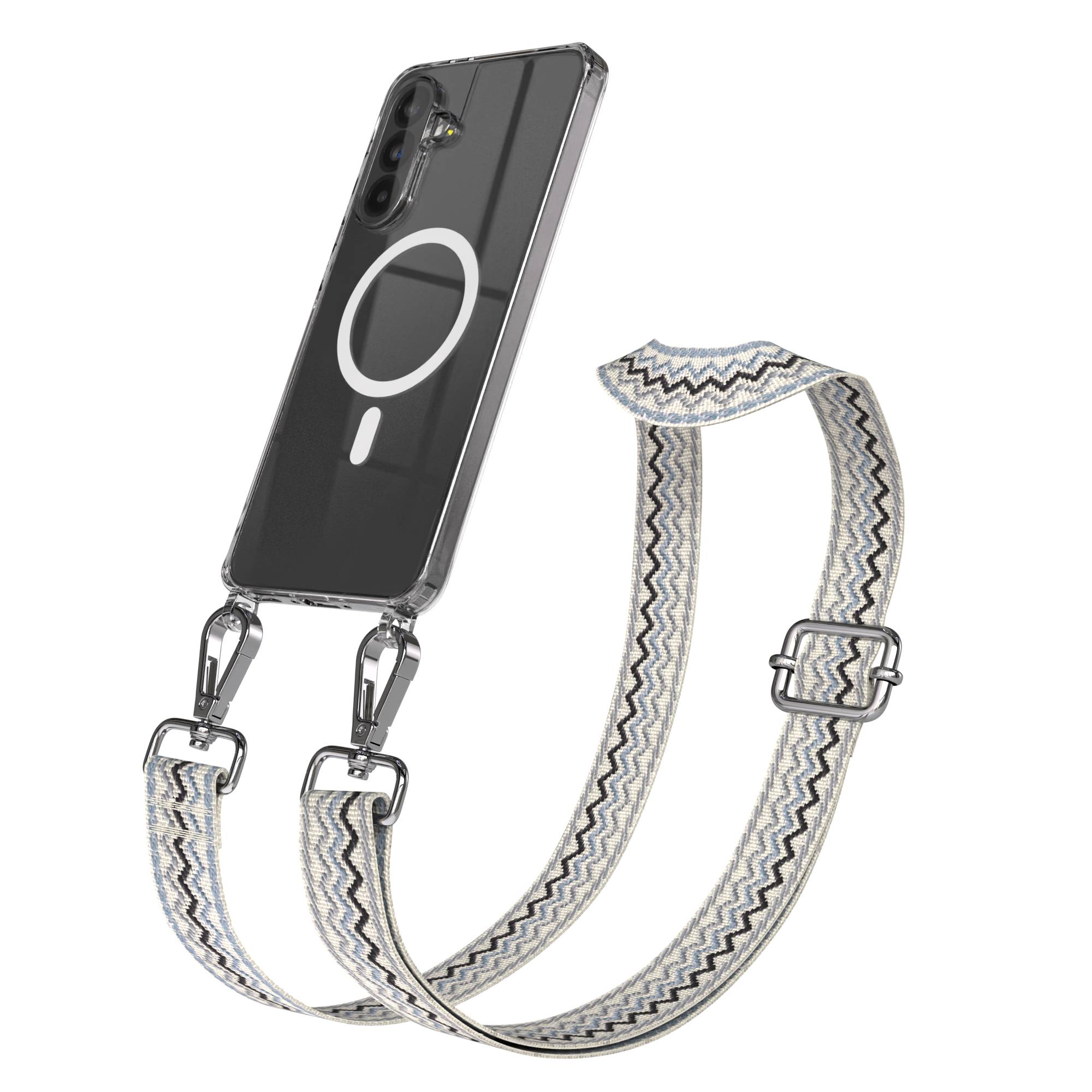 Samsung Galaxy A56 Handykette mit MagSafe Hülle und verstellbarem Boho Trageriemen