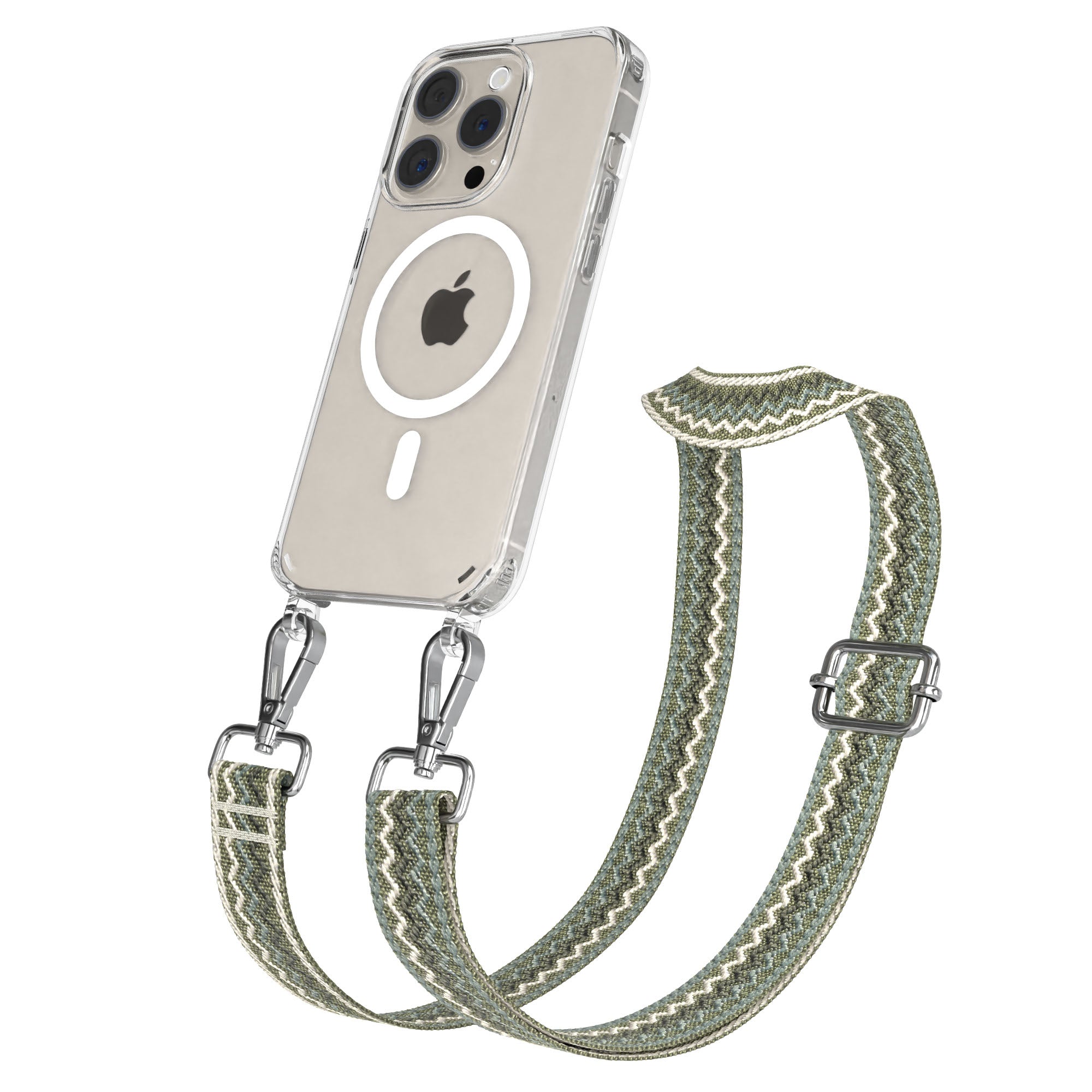 Apple iPhone 15 Pro Handykette MagSafe mit Boho Band EAZY CASE Neck Strap