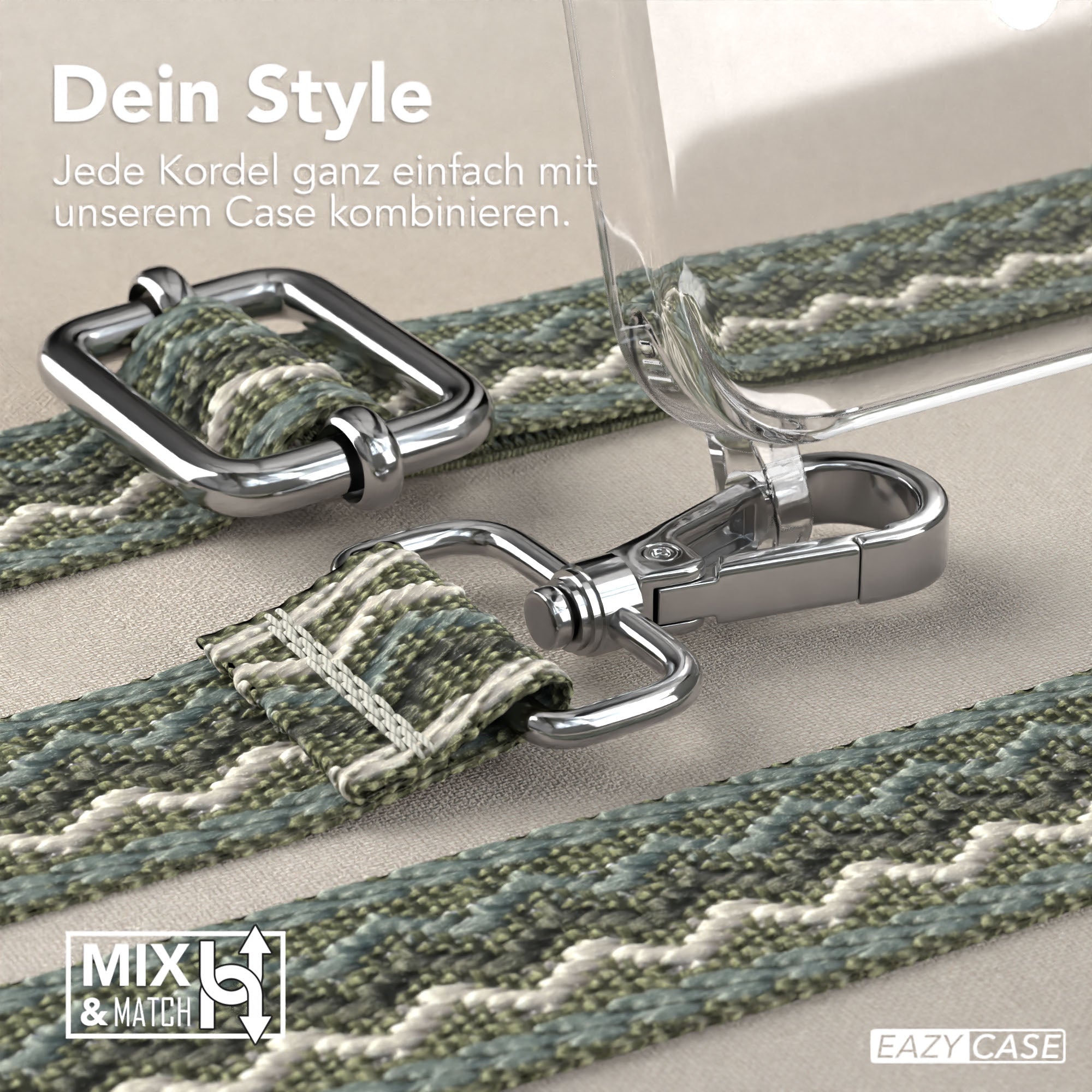 iPhone 15 Pro Max Handykette MagSafe mit Boho Band verstellbar
