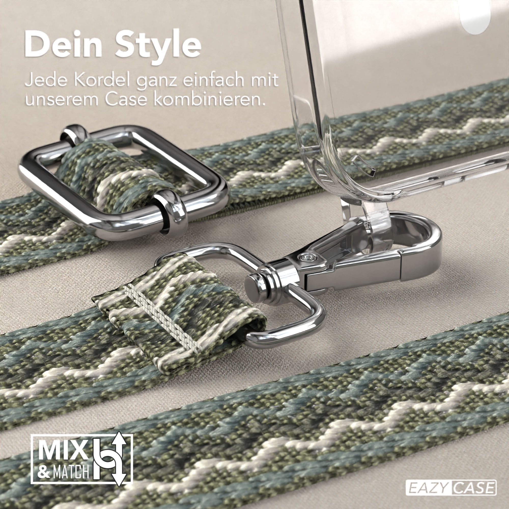 iPhone 16 MagSafe Handykette mit verstellbarem Boho Trageriemen von EAZY CASE