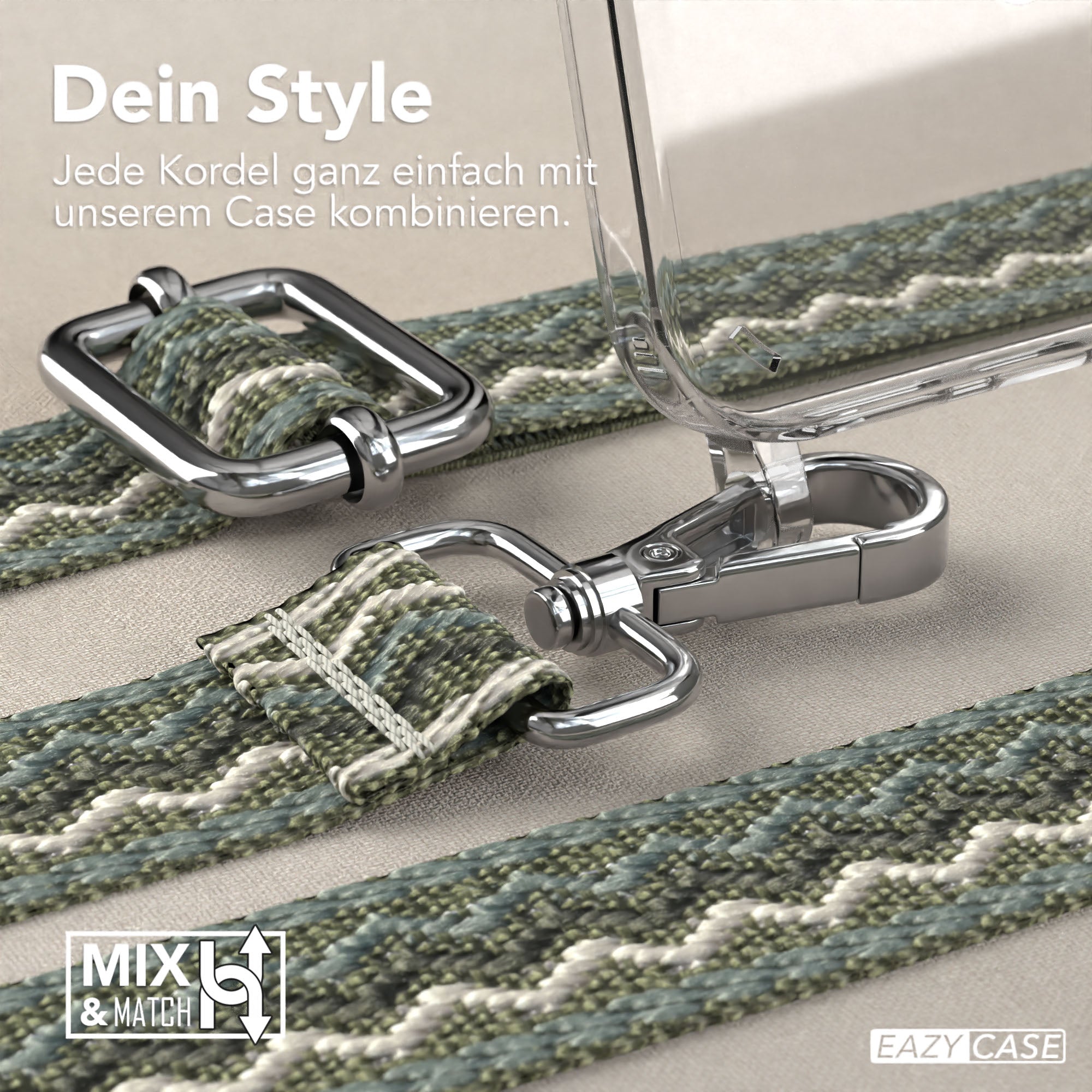 iPhone 16 Plus MagSafe Handykette mit Boho Band Set EAZY CASE