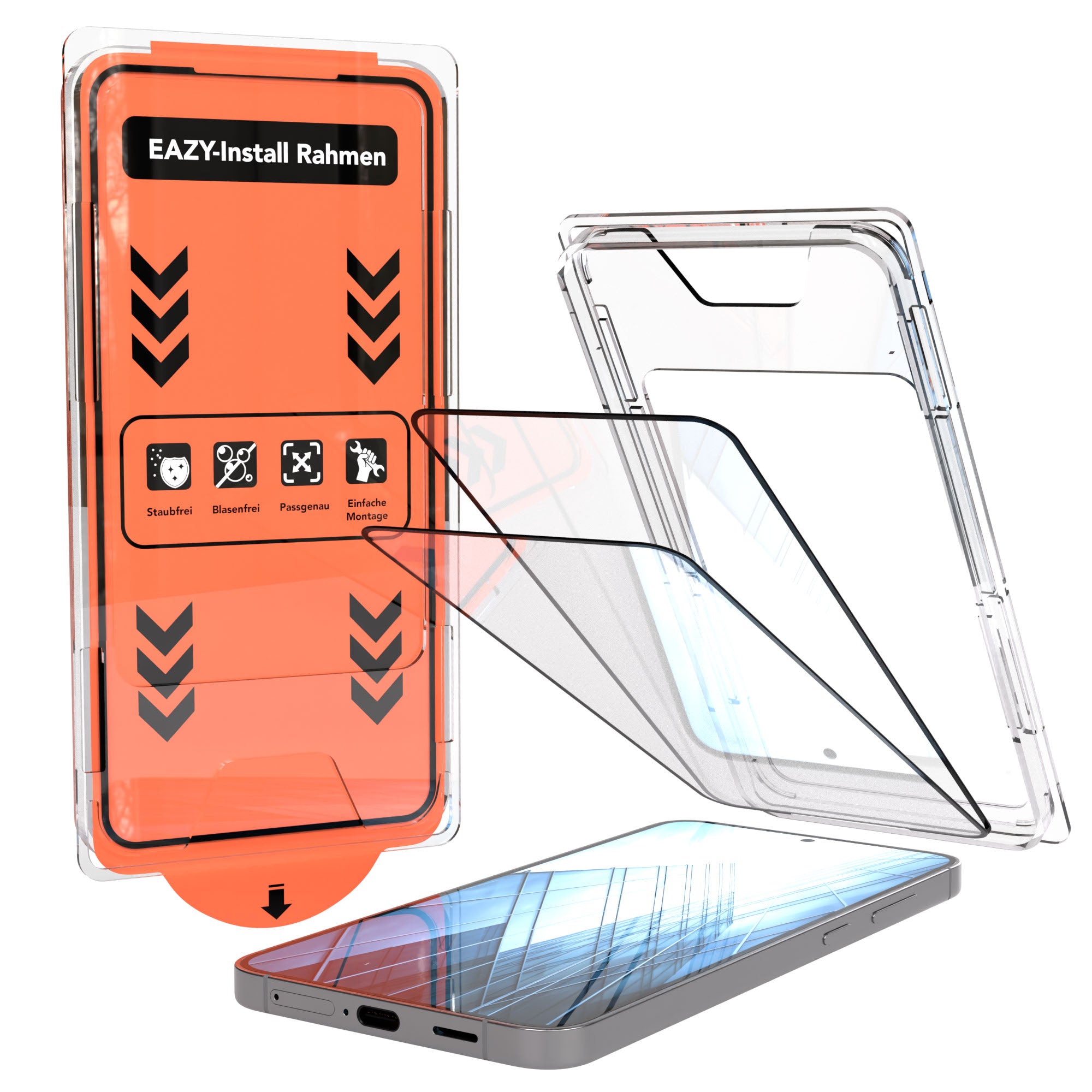 Galaxy S24 Plus 2er Set Glasfolie + Installationsrahmen