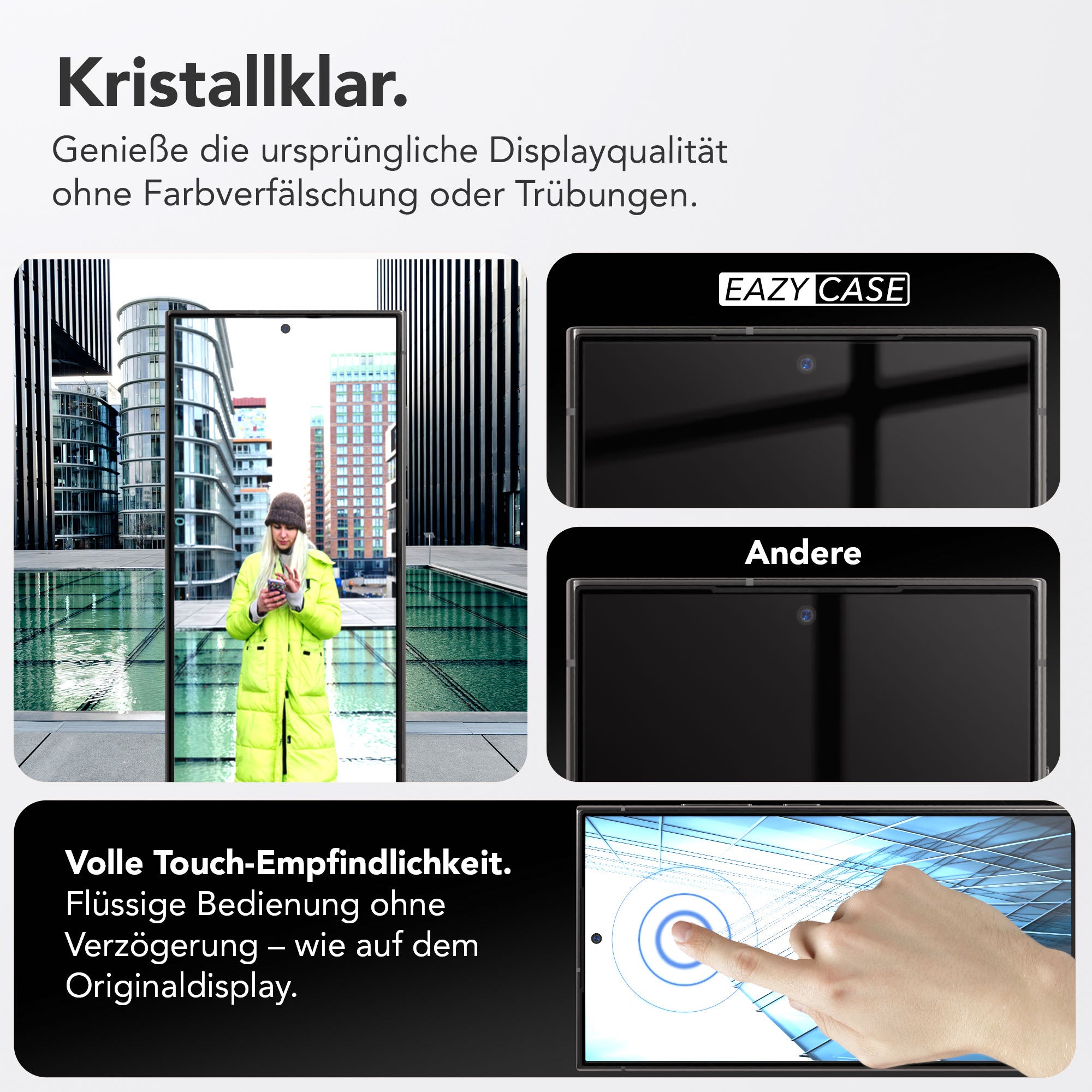 Galaxy S24 Ultra 2er Set Glasfolie + Installationsrahmen