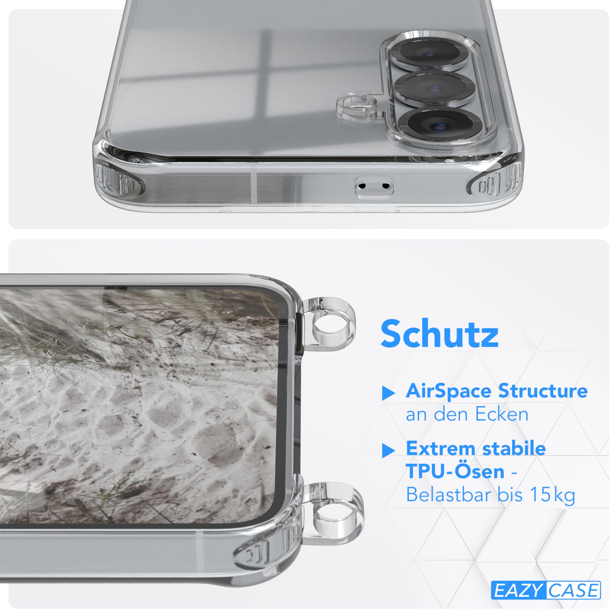 Galaxy S25 Hülle + Uni Kordel