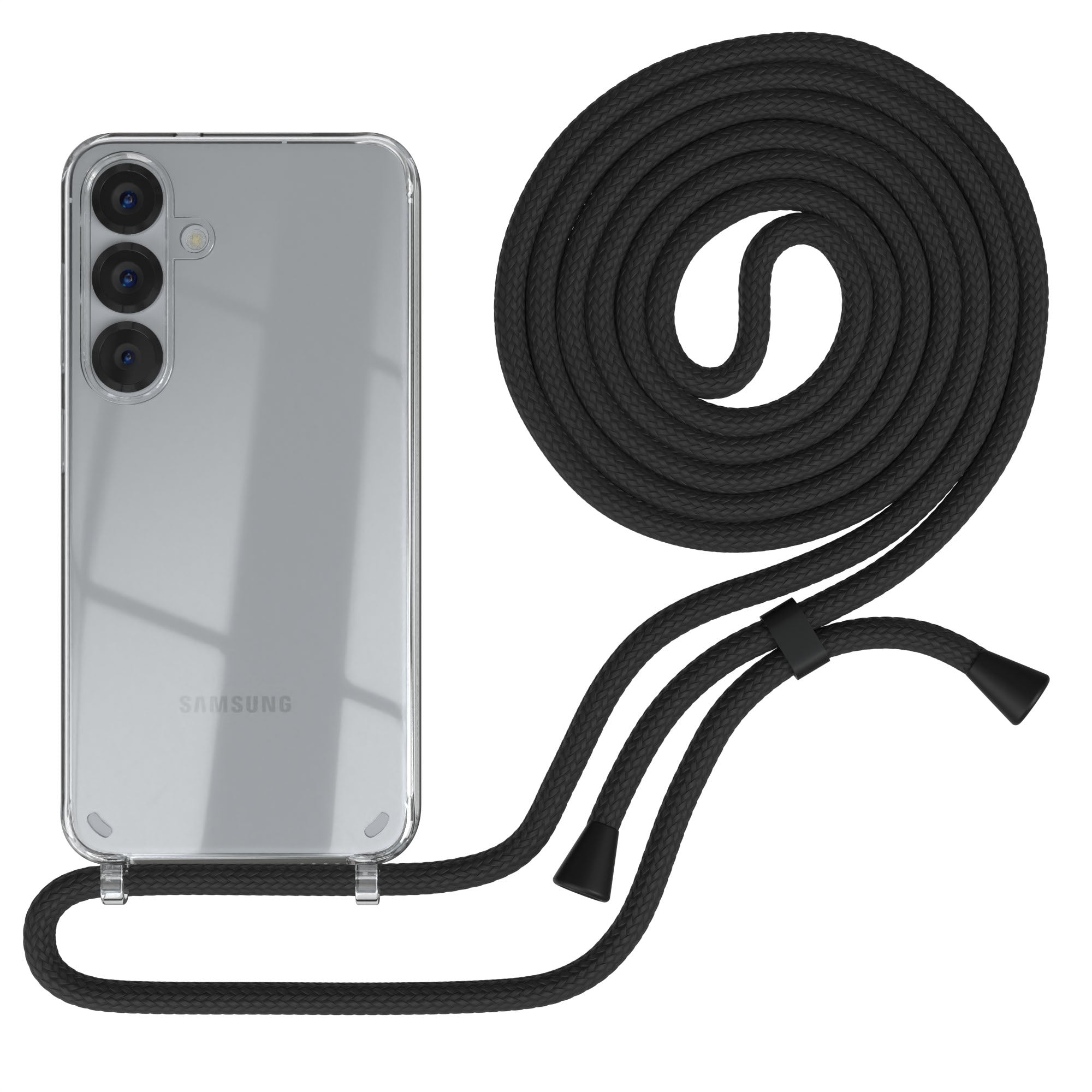 Galaxy S25 Serie transparente Hülle + Kordel