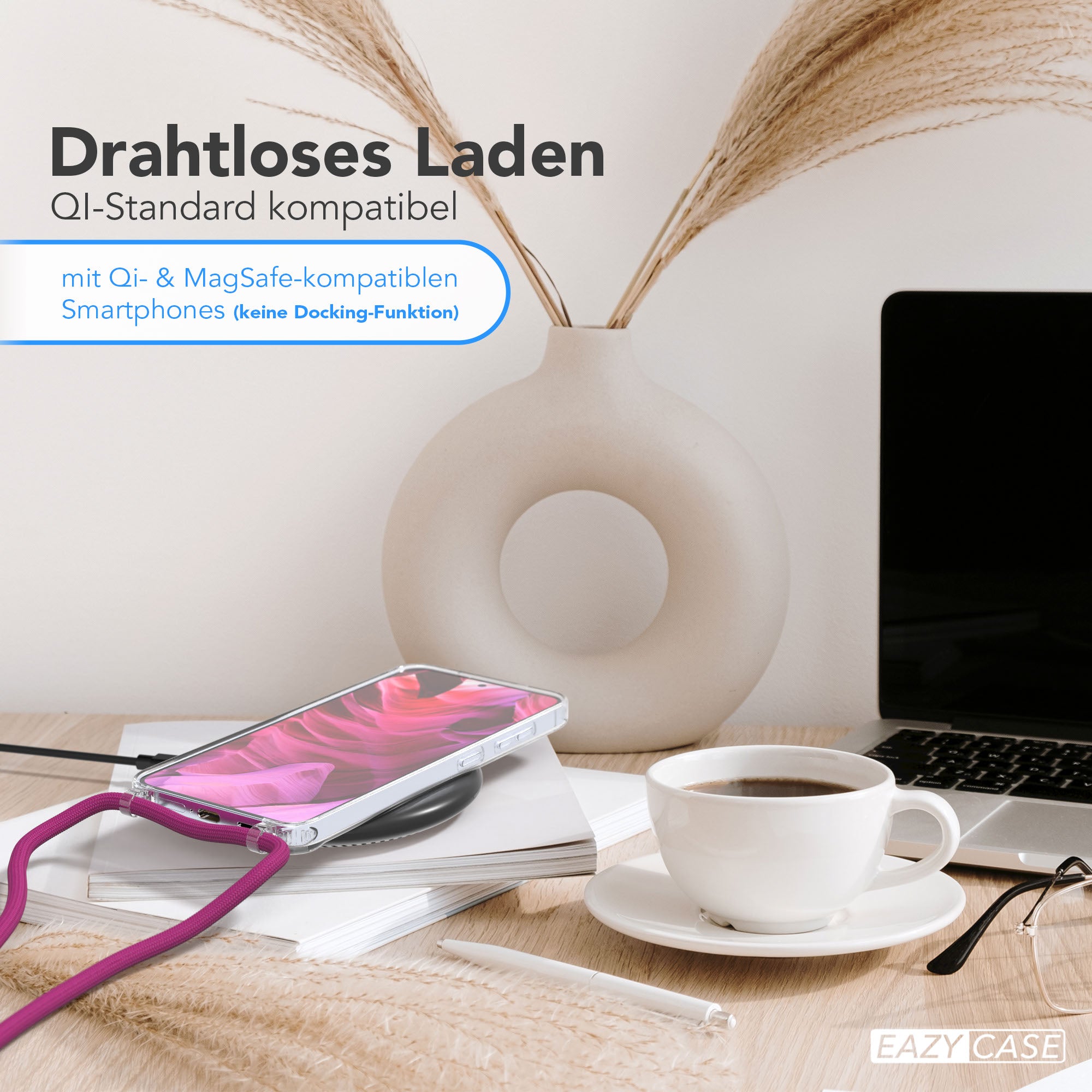 Galaxy S25 transparente Hülle + Kordel