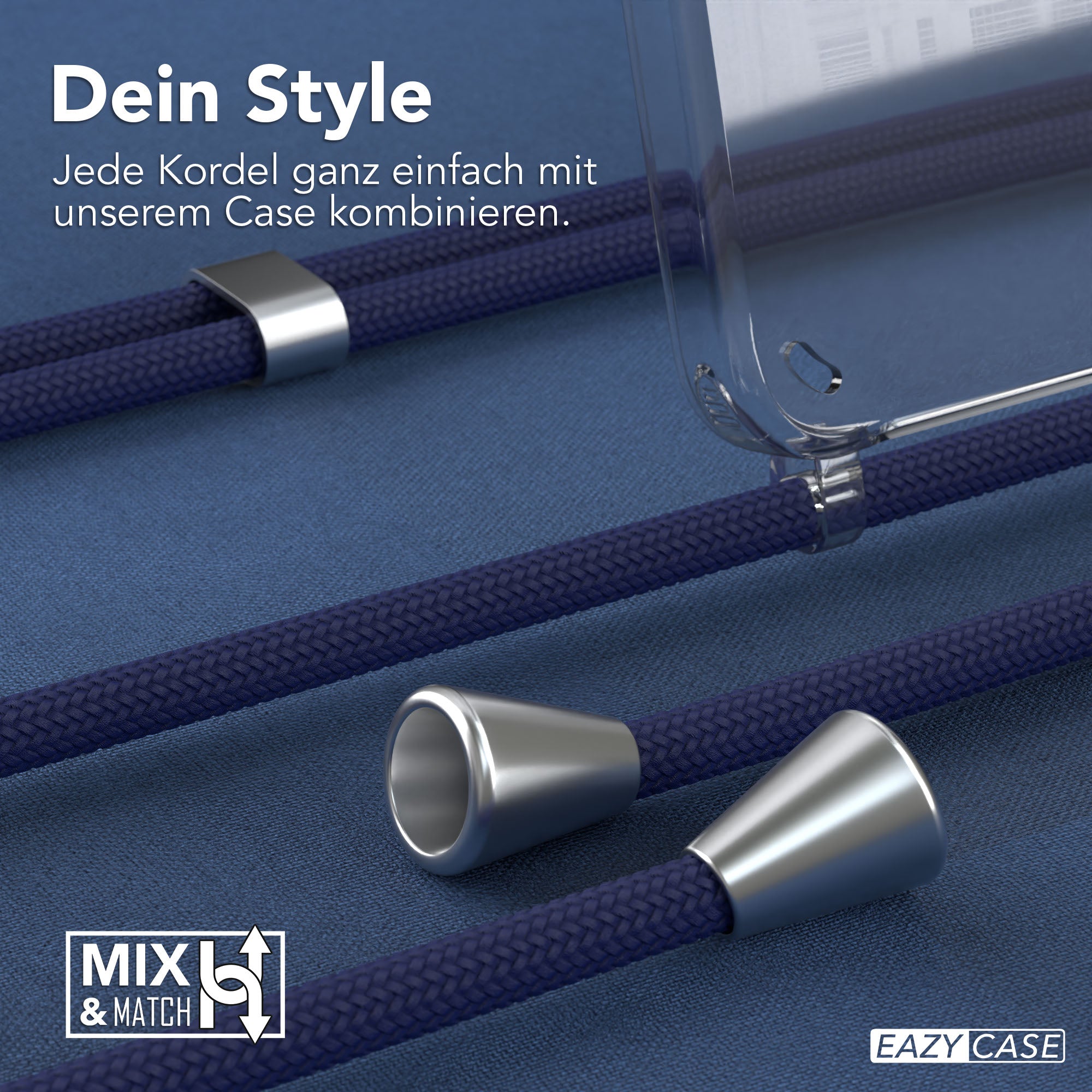 Galaxy S25 transparente Hülle + Kordel