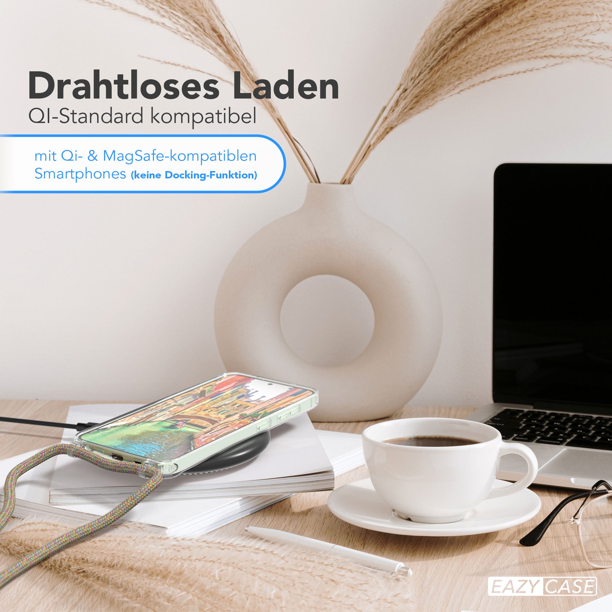 Galaxy S25 transparente Hülle + Kordel