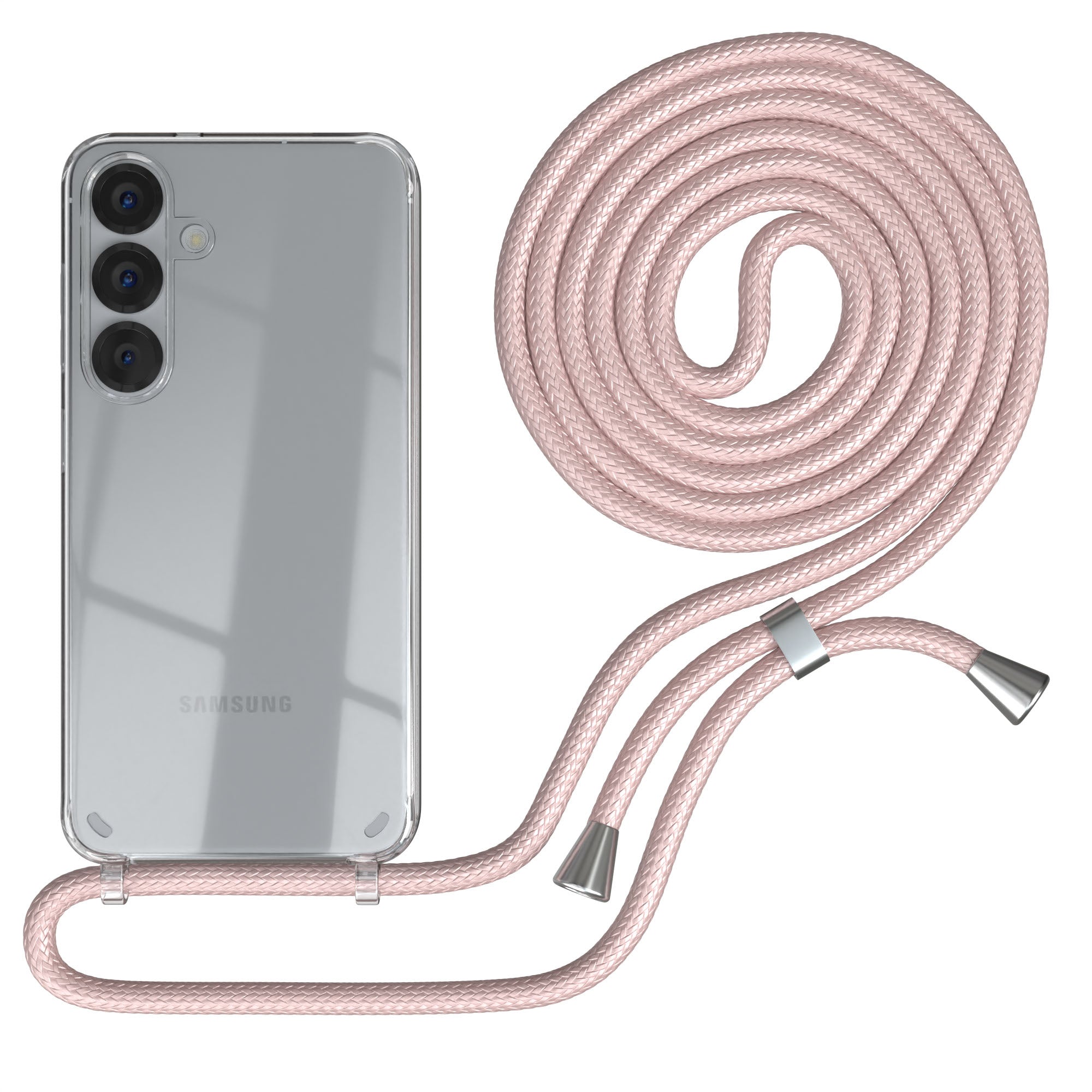 Galaxy S25 transparente Hülle + Kordel