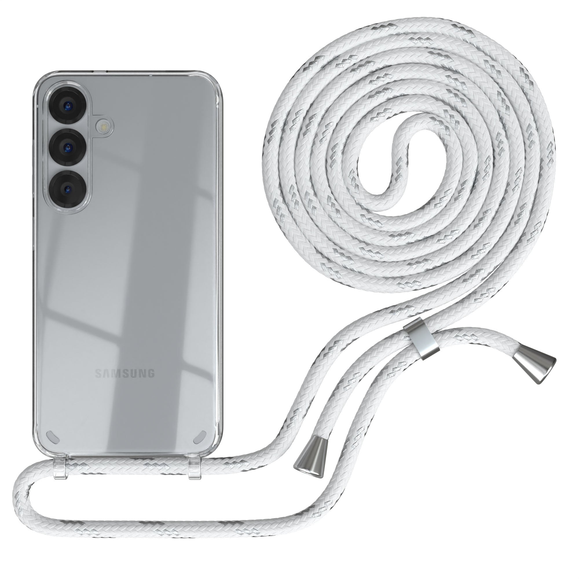 Galaxy S25 transparente Hülle + Kordel
