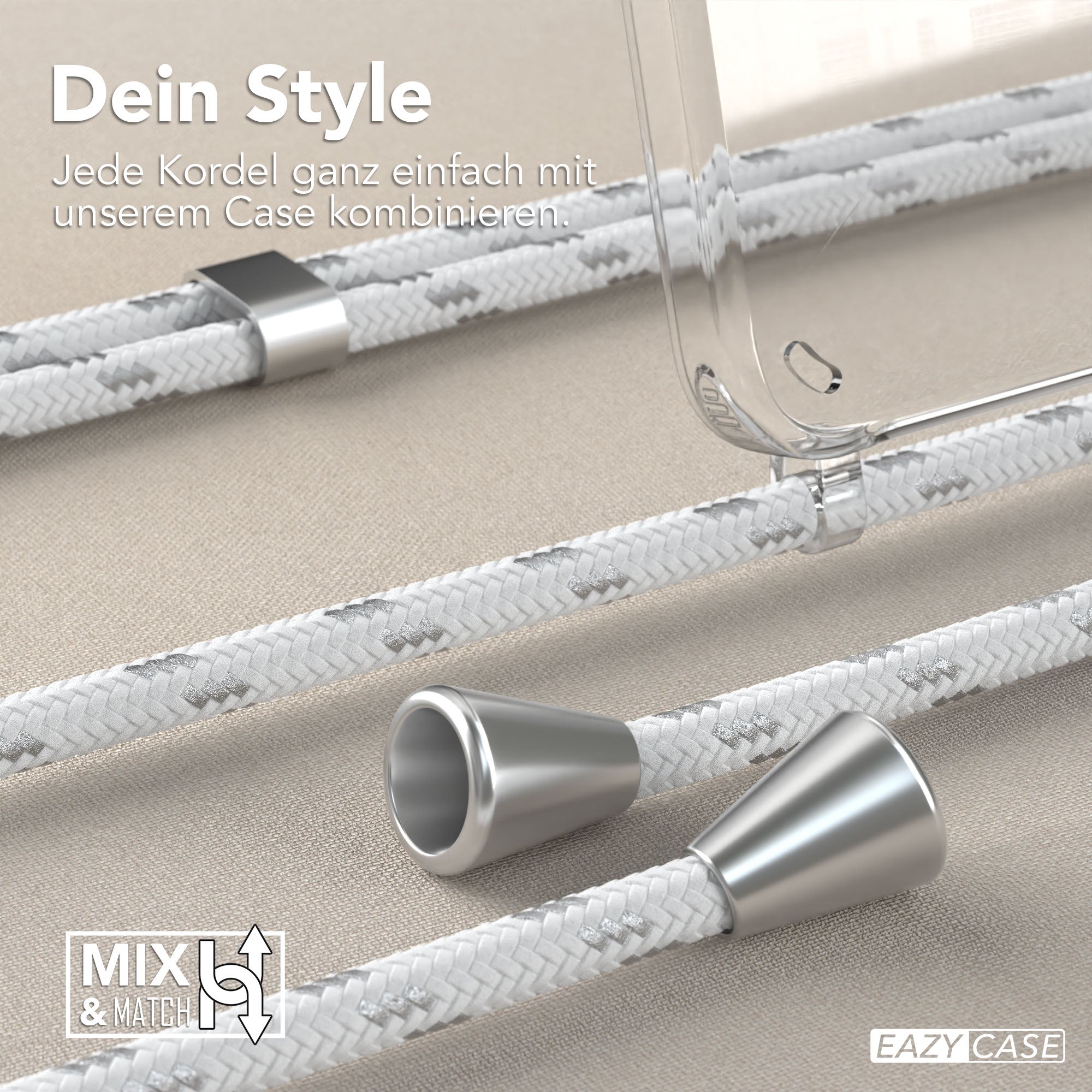 Galaxy S25 transparente Hülle + Kordel