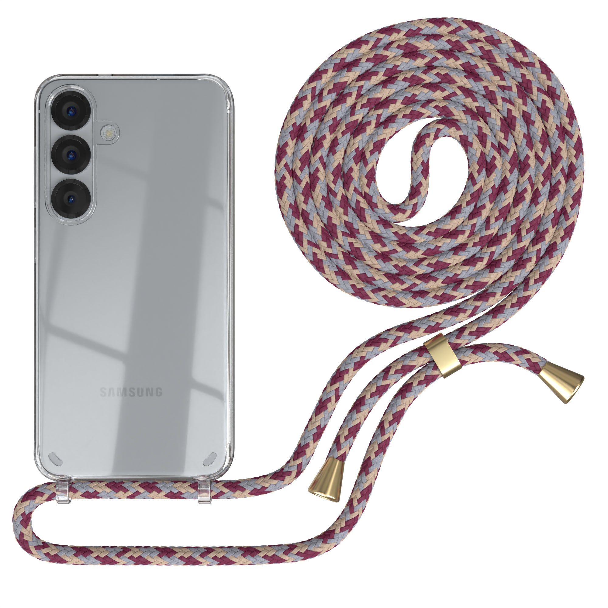 Galaxy S25 Serie transparente Hülle + Kordel