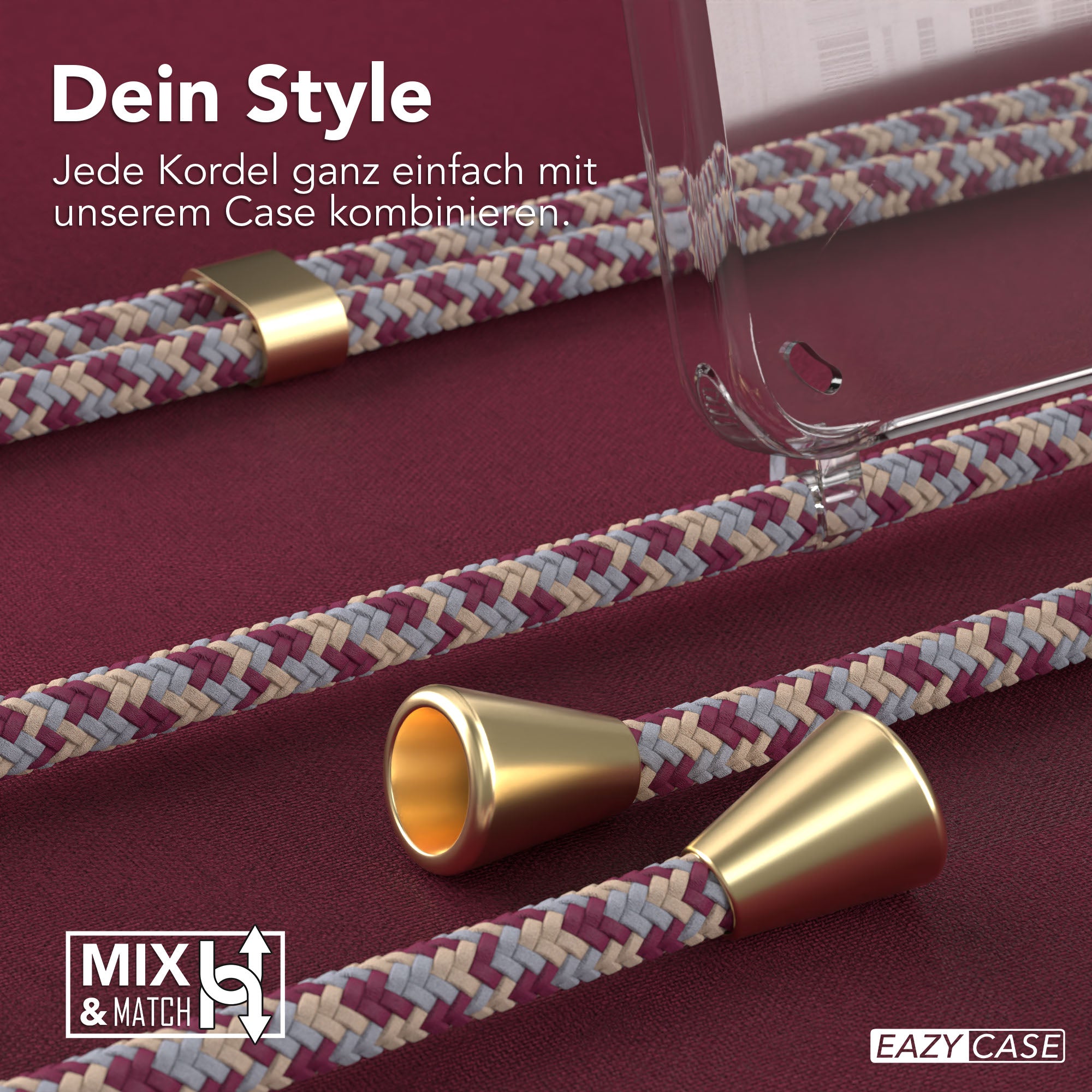 Galaxy S25 transparente Hülle + Kordel