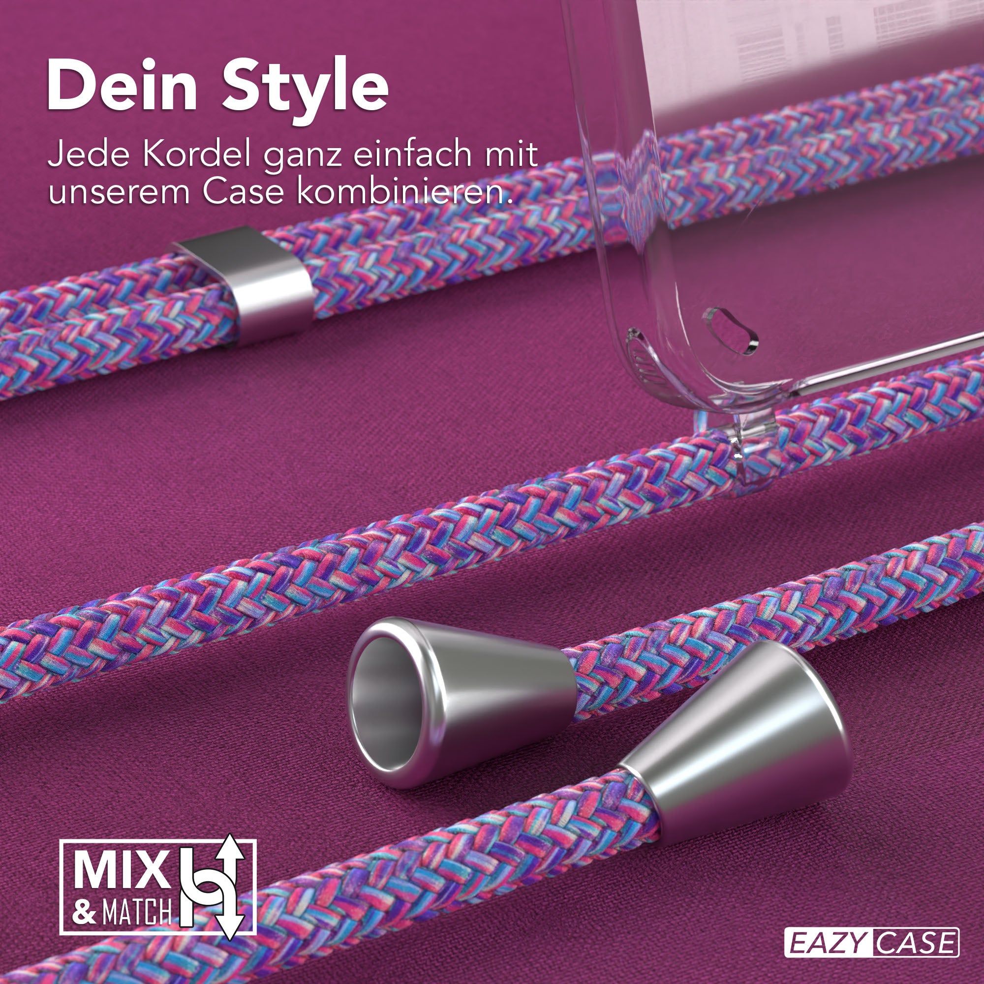 Galaxy S25 transparente Hülle + Kordel