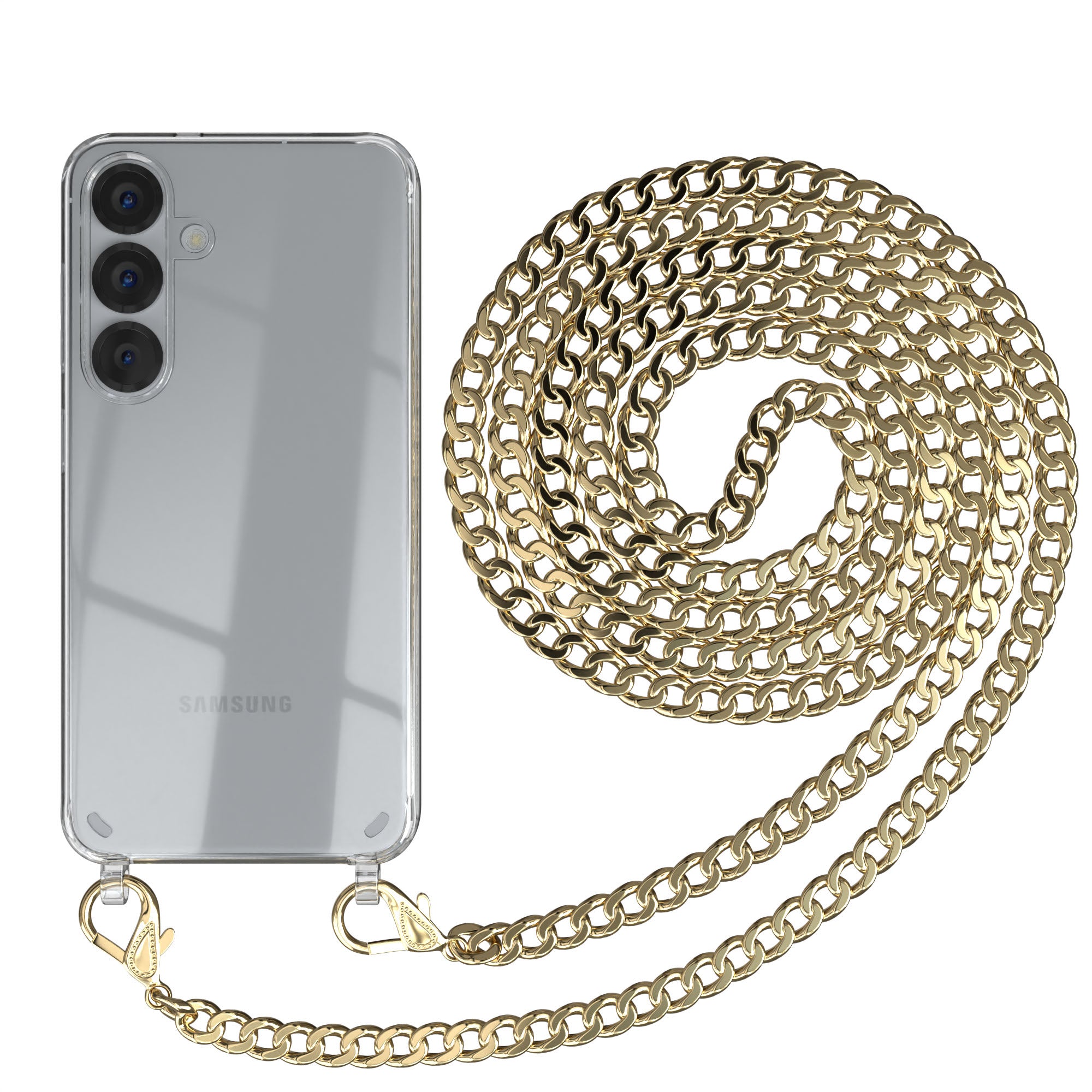 Galaxy S25 transparente Hülle + Kordel