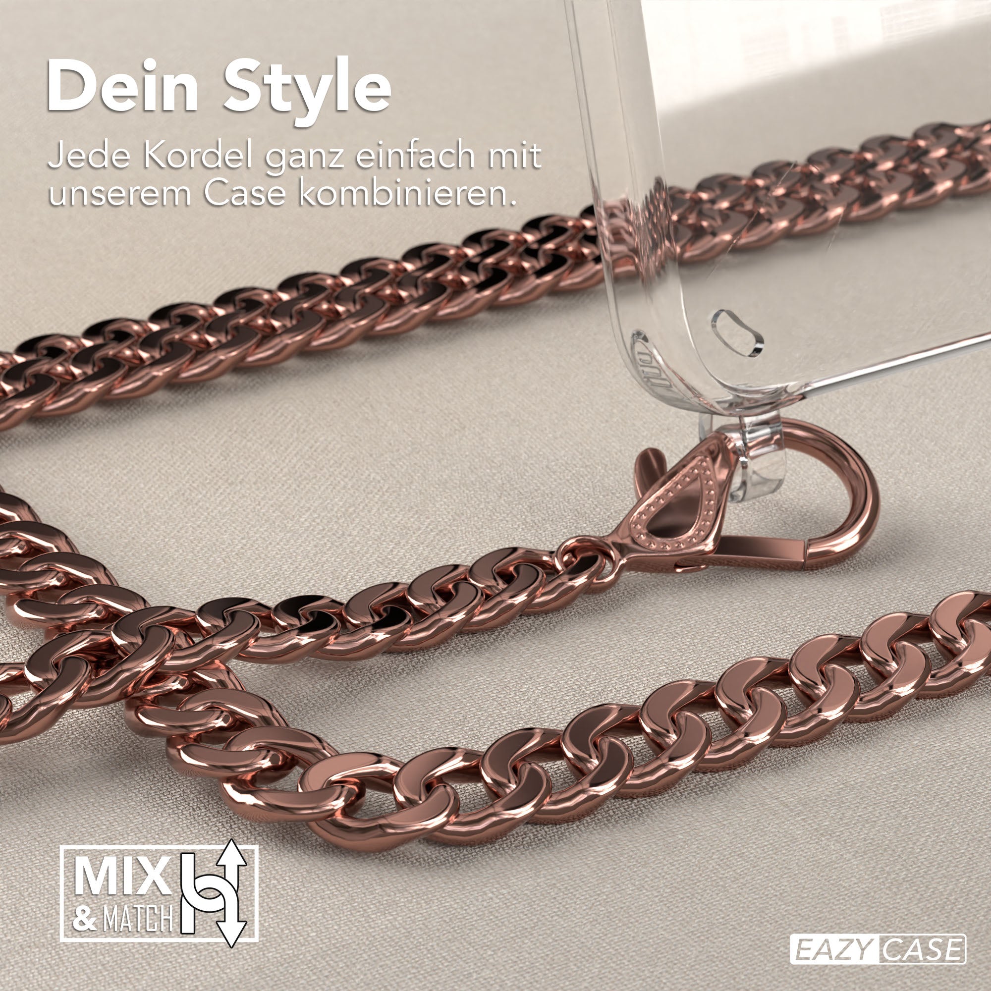 Galaxy S25 transparente Hülle + Kordel