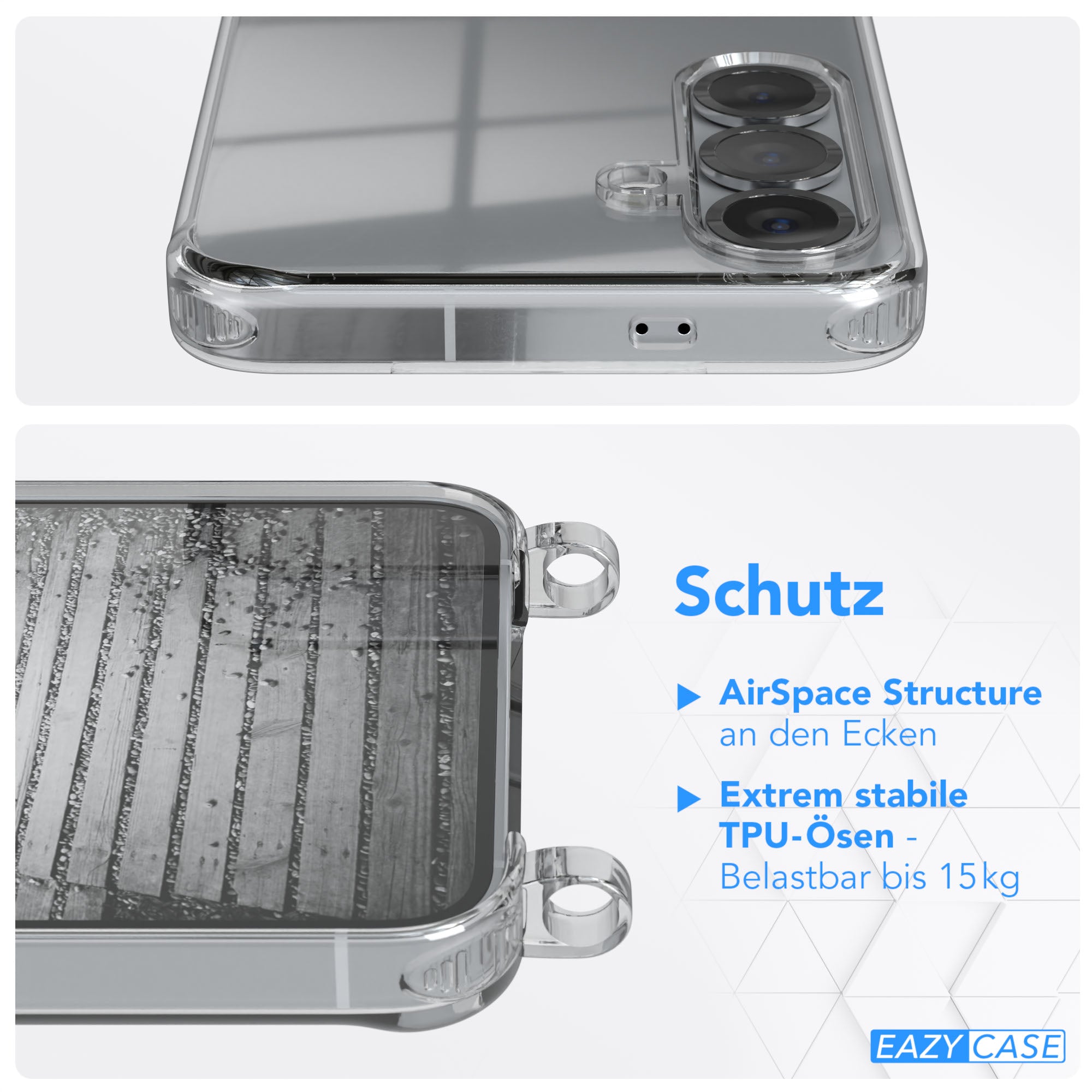 Galaxy S25 transparente Hülle + Kordel