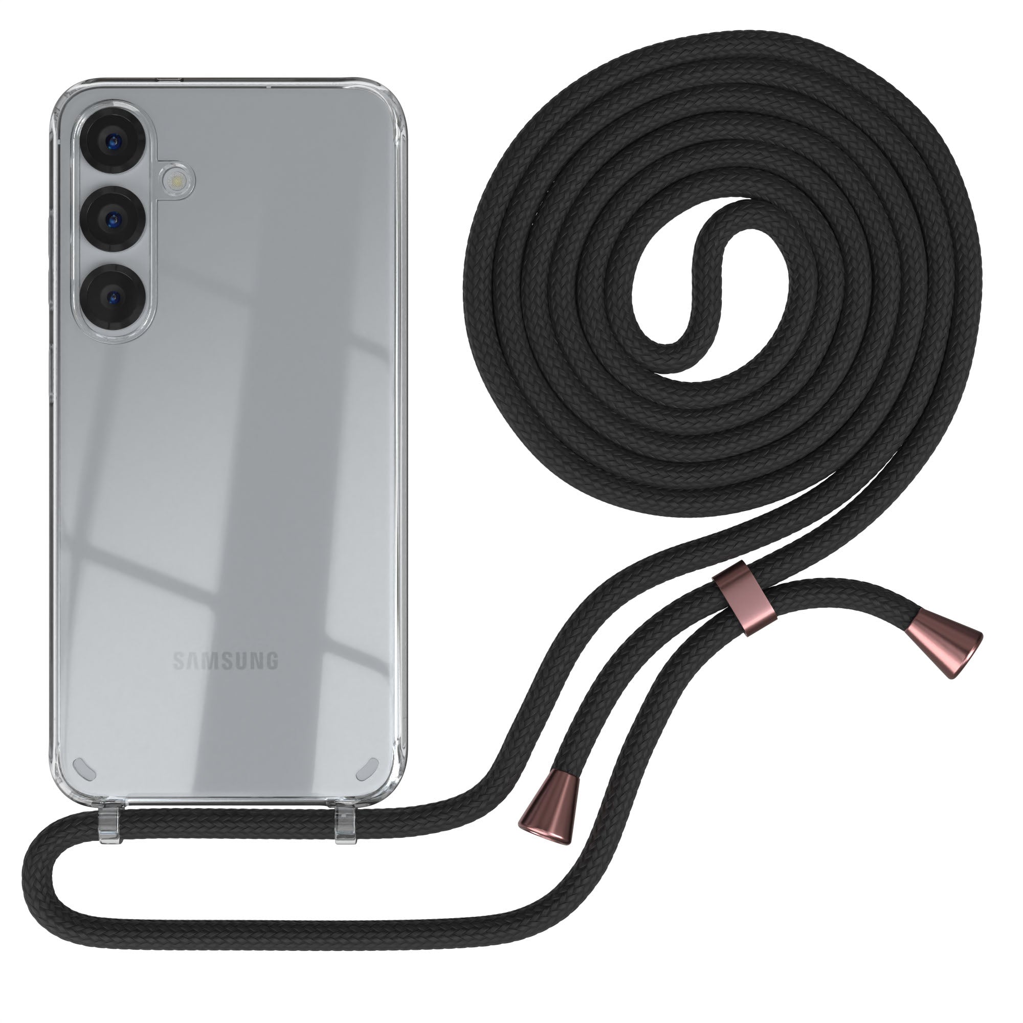 Galaxy S25 Plus transparente Hülle + Kordel