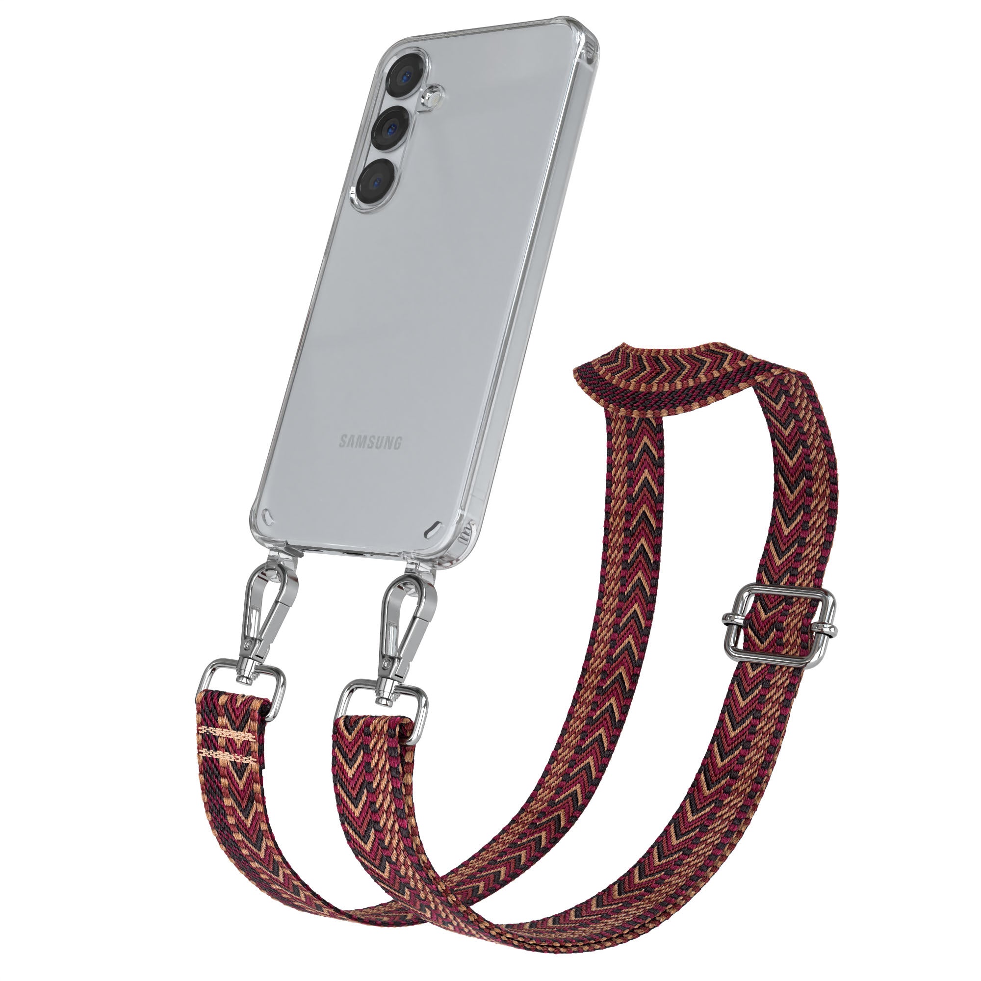 Samsung Galaxy S25 Plus Handykette mit verstellbarem Boho Trageriemen Set