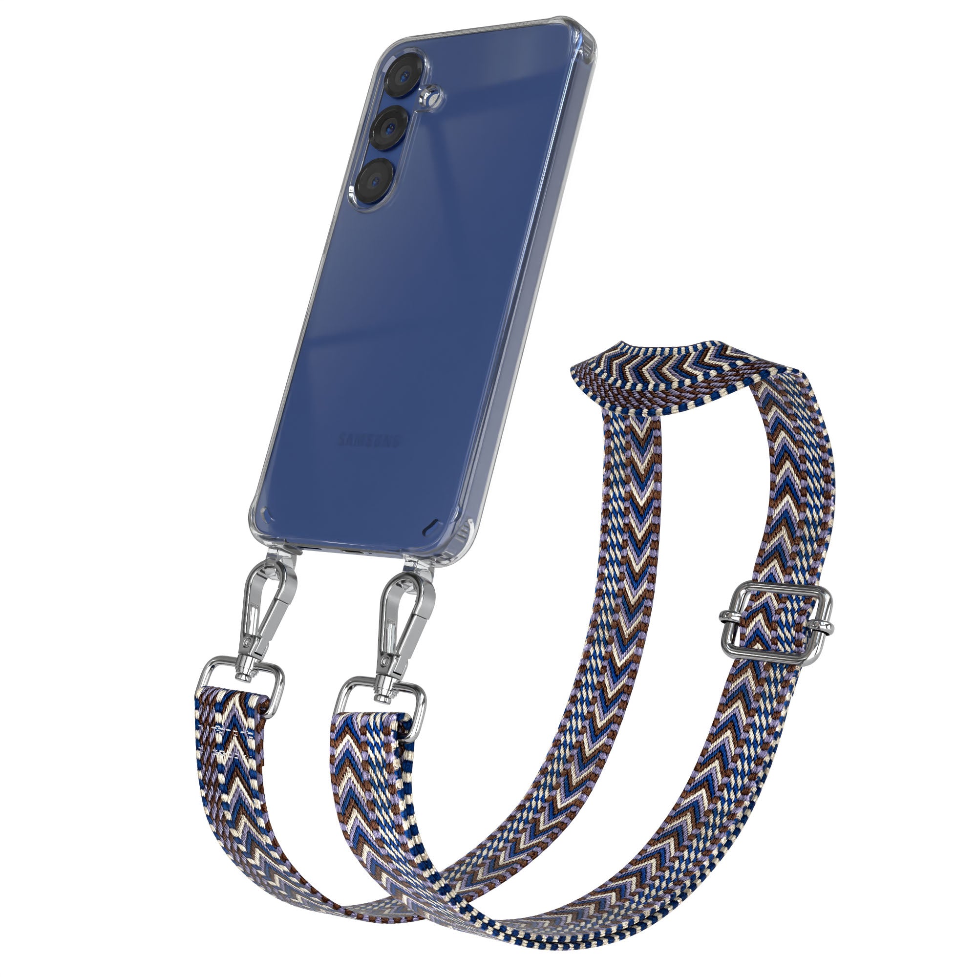 Samsung Galaxy S25 Plus Handykette mit verstellbarem Boho Trageriemen Set