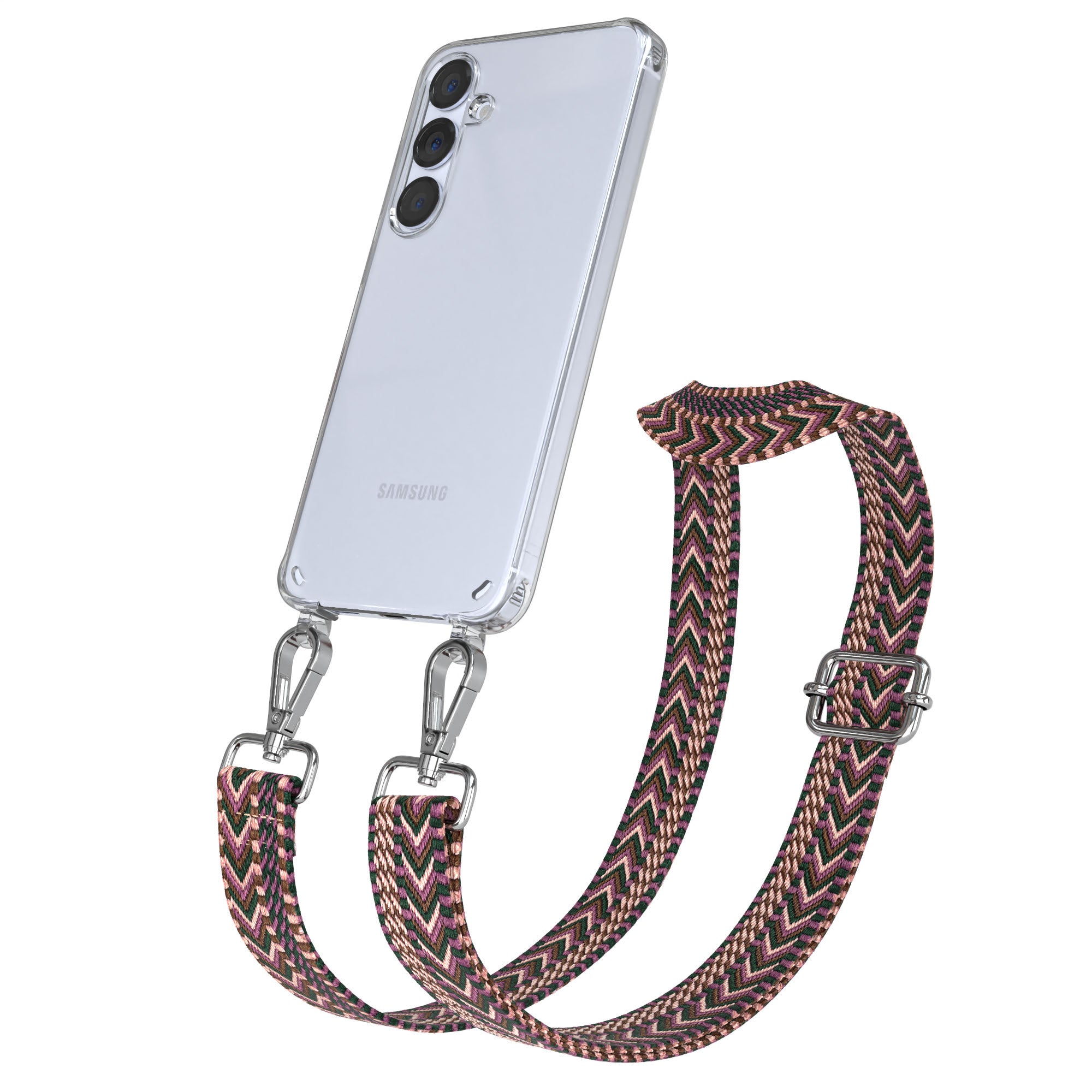 Samsung Galaxy S25 Plus Handykette mit verstellbarem Boho Trageriemen Set