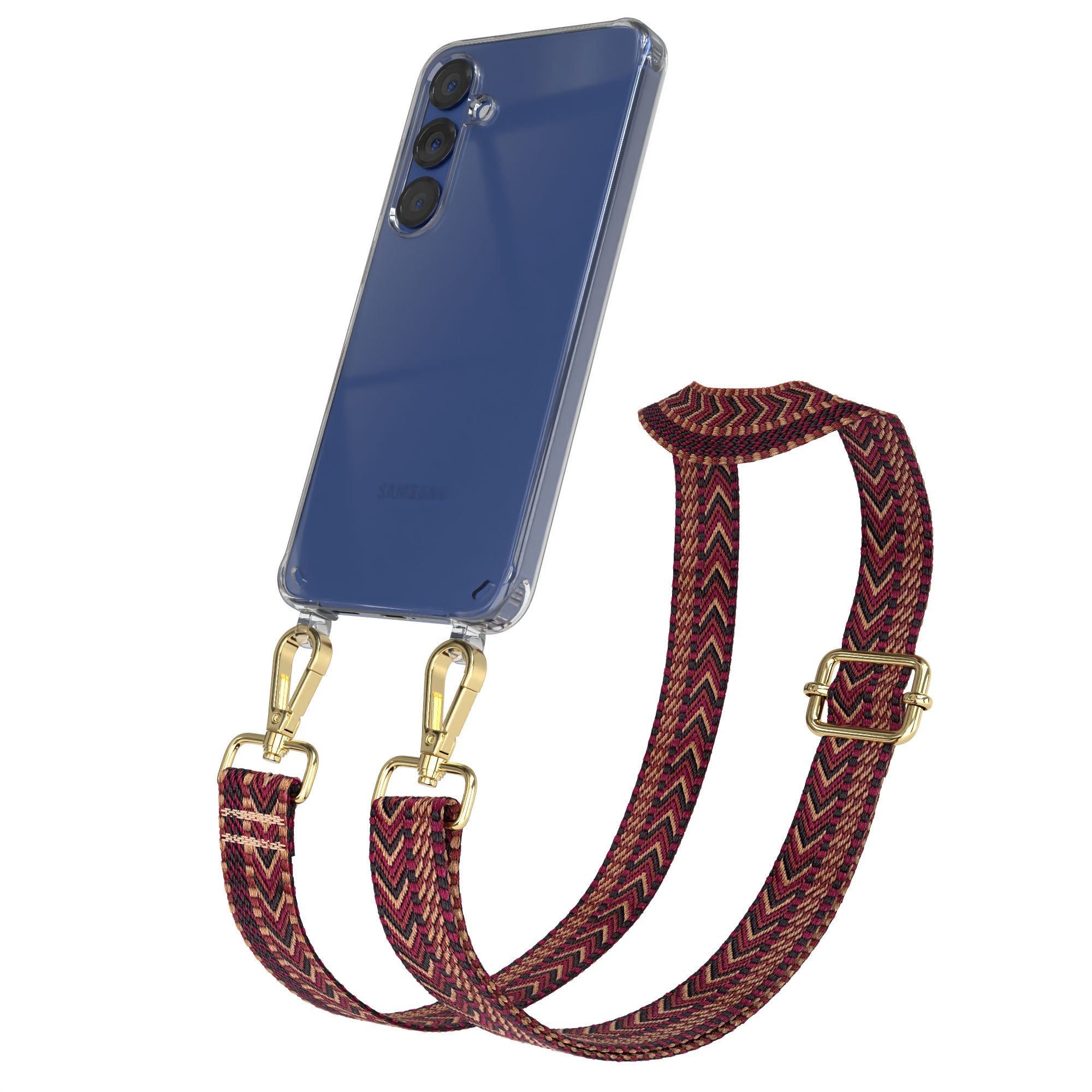 Samsung Galaxy S25 Plus Handykette mit verstellbarem Boho Trageriemen Set