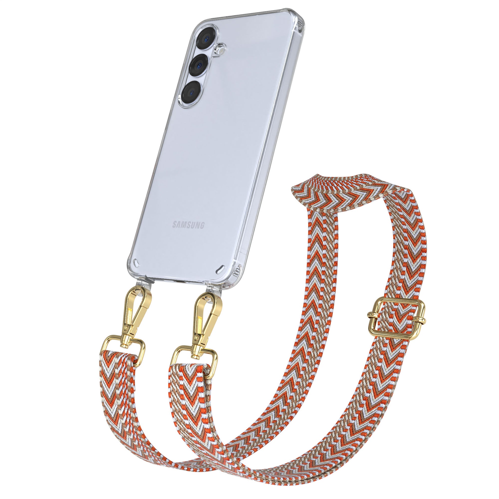Samsung Galaxy S25 Plus Handykette mit verstellbarem Boho Trageriemen Set