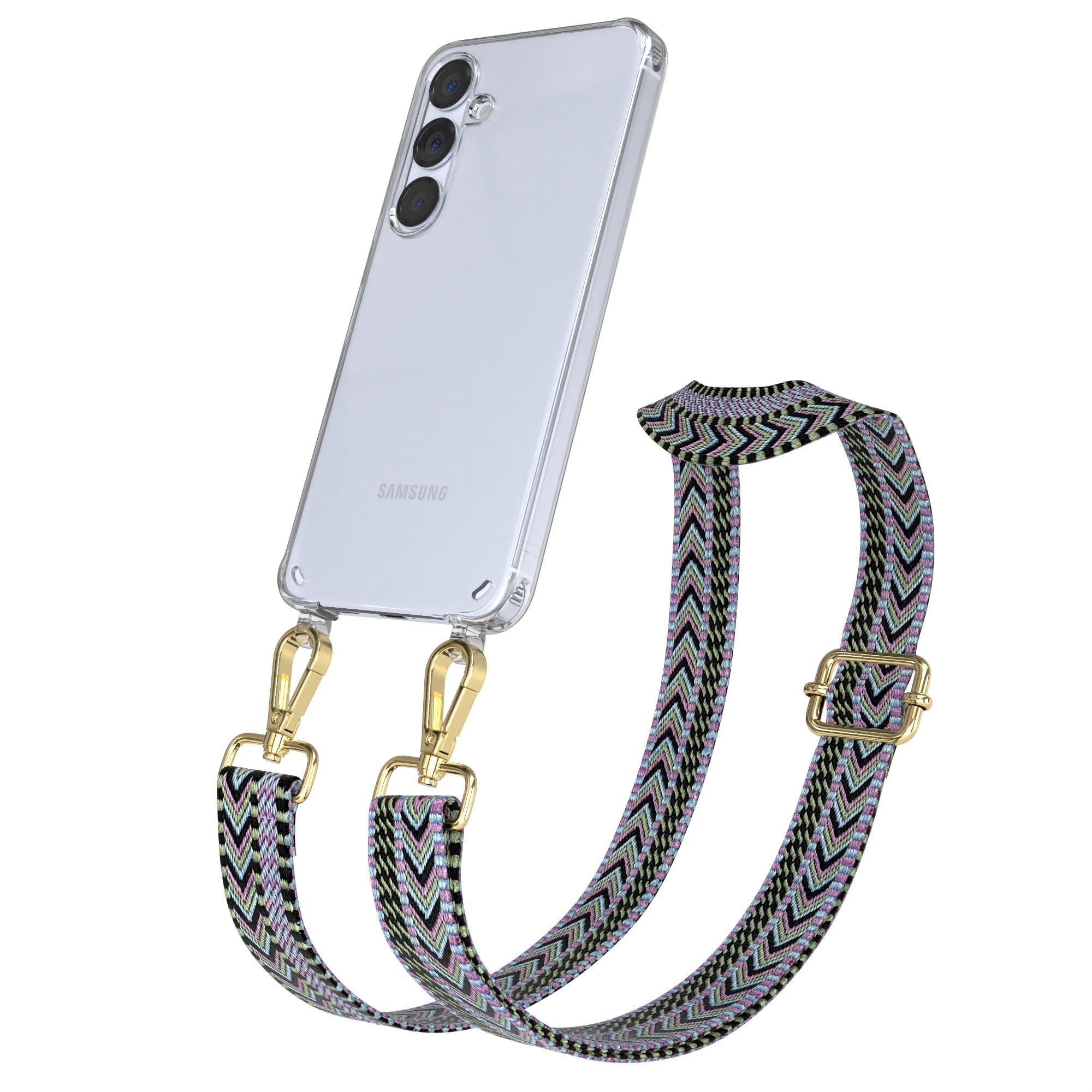 Samsung Galaxy S25 Plus Handykette mit verstellbarem Boho Trageriemen Set